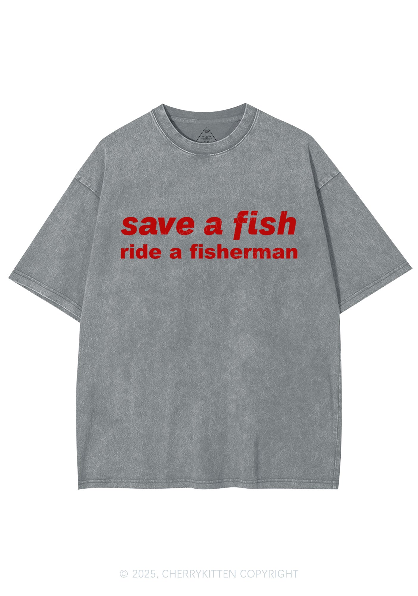 Save A Fish Y2K Shirts Washed Tee Cherrykitten