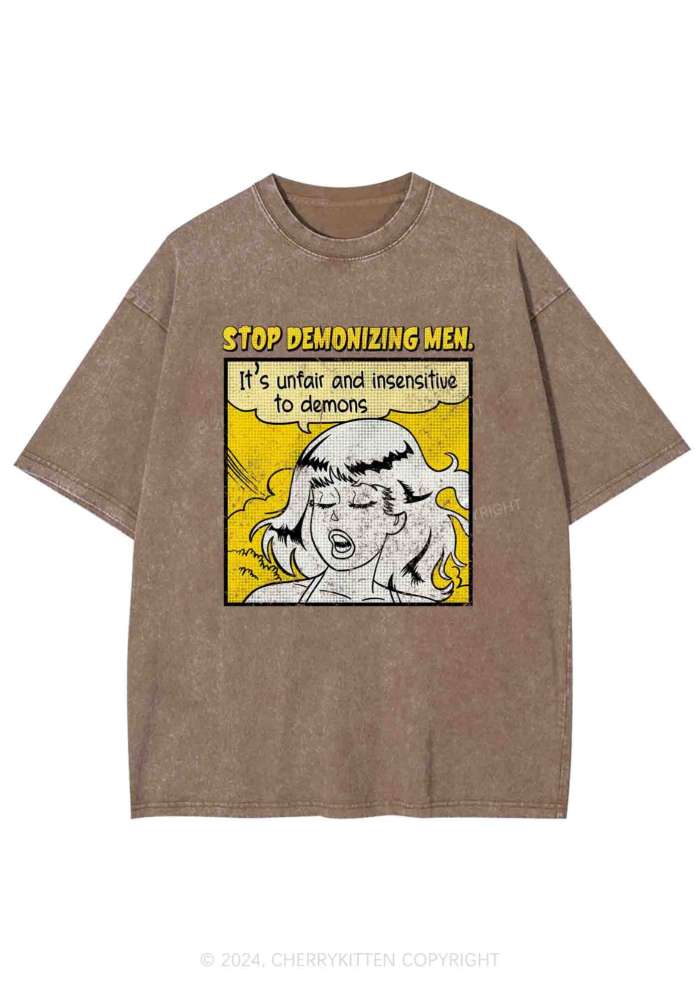 Stop Demonizing Men Y2K Washed Tee Cherrykitten