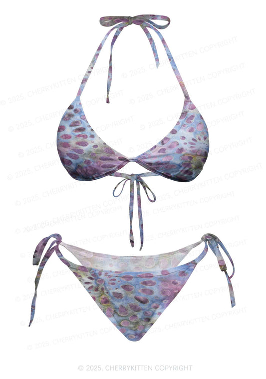 Exotic Bubble Y2K Print Bikini Set Cherrykitten