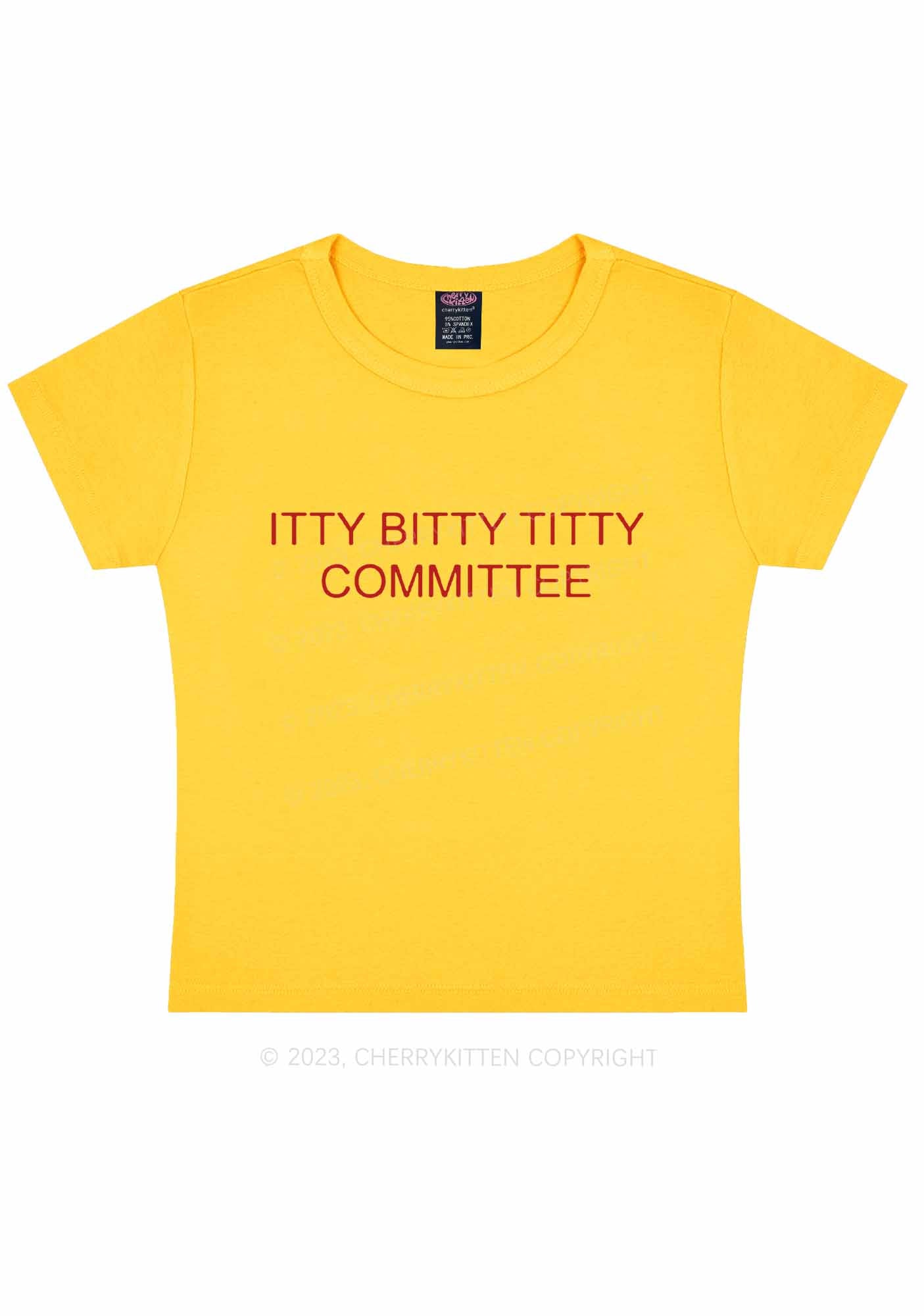 Itty Bitty Txtty Committee Y2K Baby Tee Cherrykitten