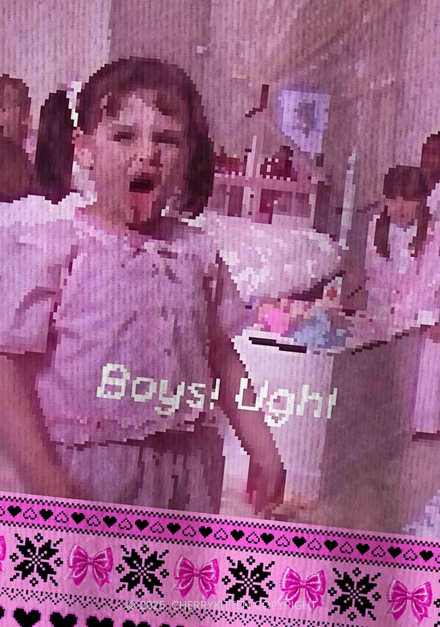 Boys Ugh Y2K Christmas Cardigan Knit Sweatshirt Cherrykitten