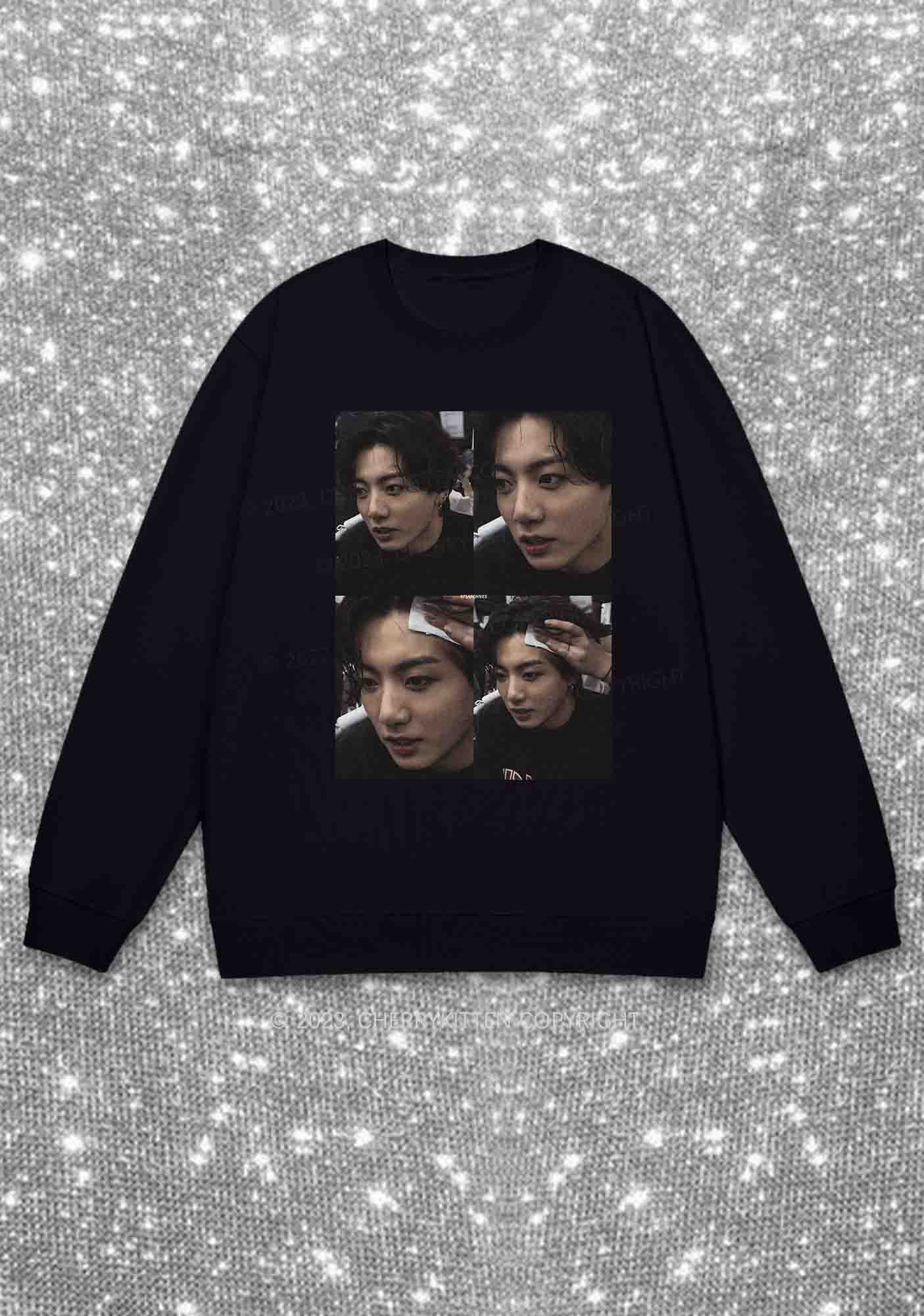 Jung Kook Photos Y2K Sweatshirt Cherrykitten