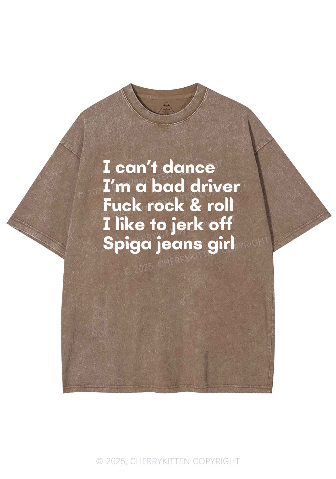 I Can't Dance Y2K Shirts Washed Tee Cherrykitten