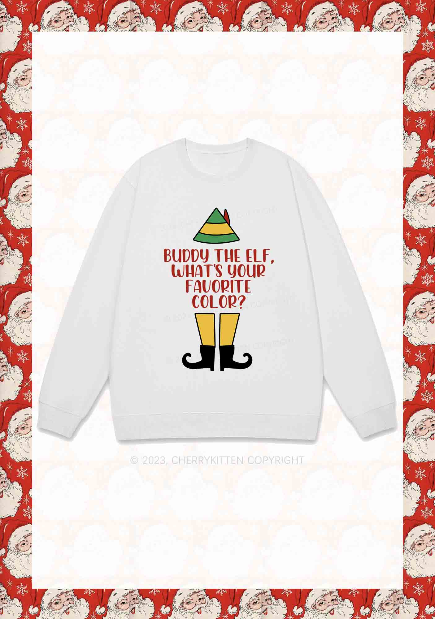 Elf Movie 10 Quotes Christmas Y2K Sweatshirt Cherrykitten