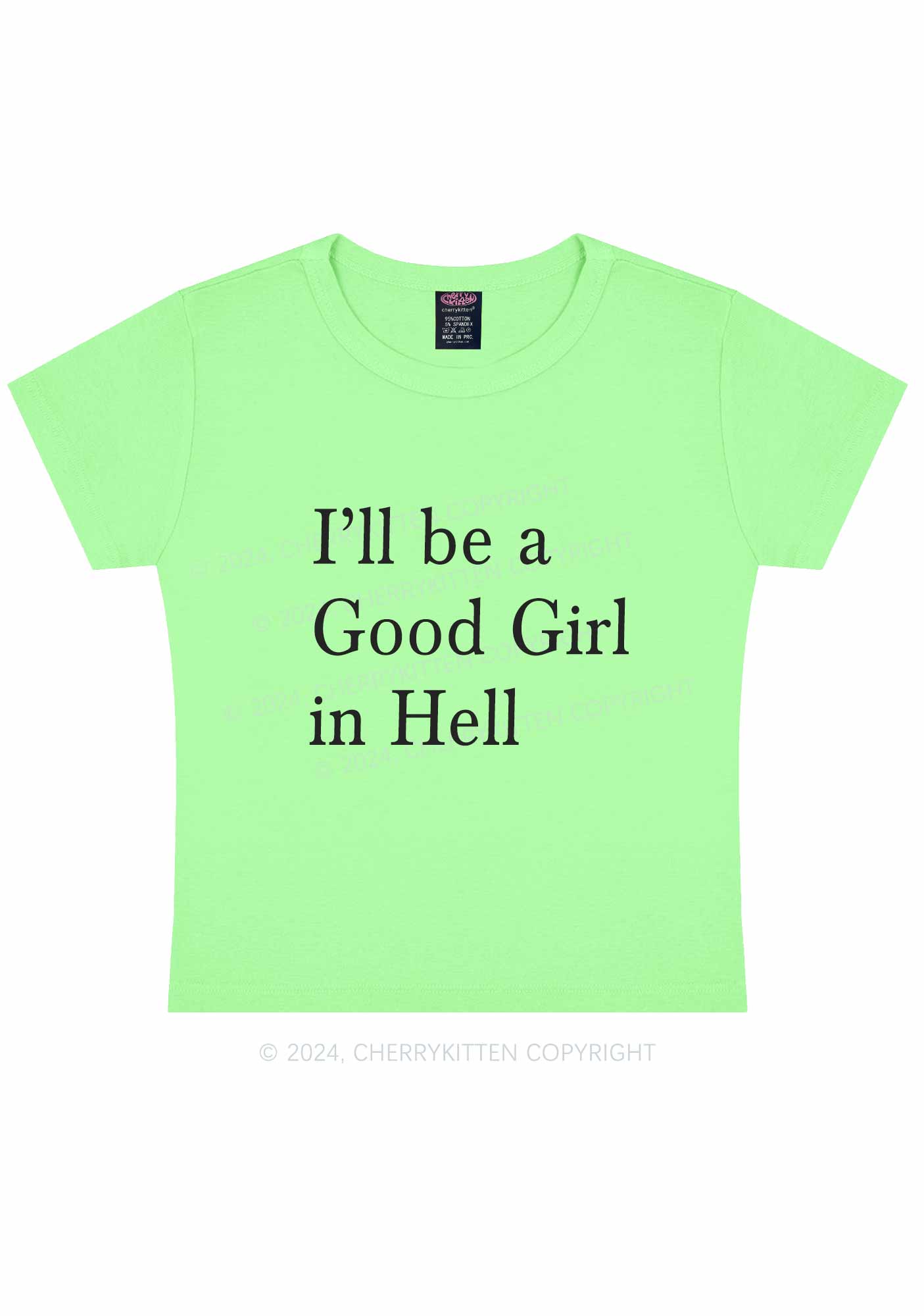 Good Girl In Hell Y2K Baby Tee Cherrykitten