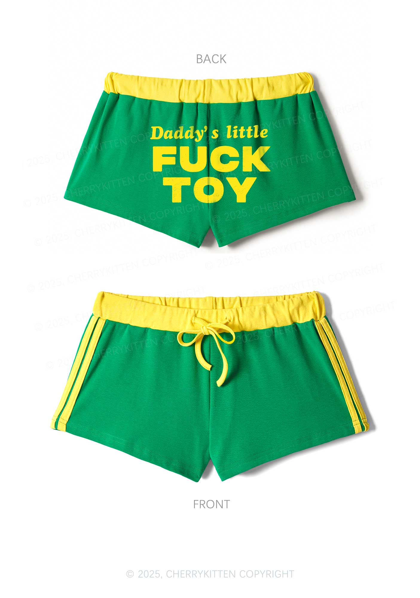 Daddys Little Fxxk Toy Y2K Drawstring Mini Shorts Cherrykitten