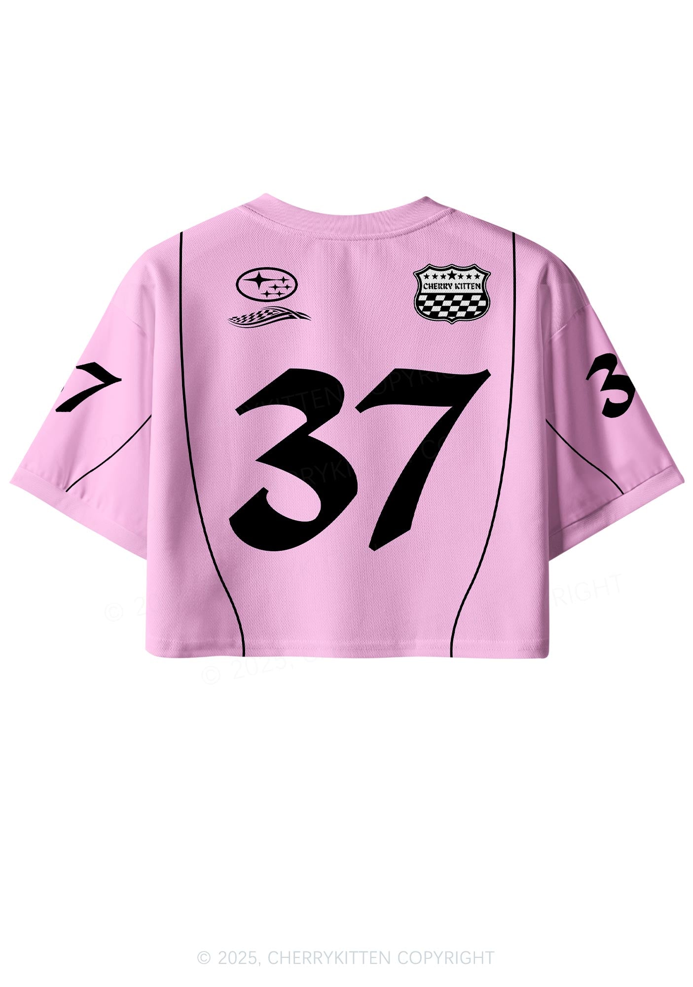 Custom Pink I Love S Boys Y2K Crop Sport Jersey Shirts Cherrykitten