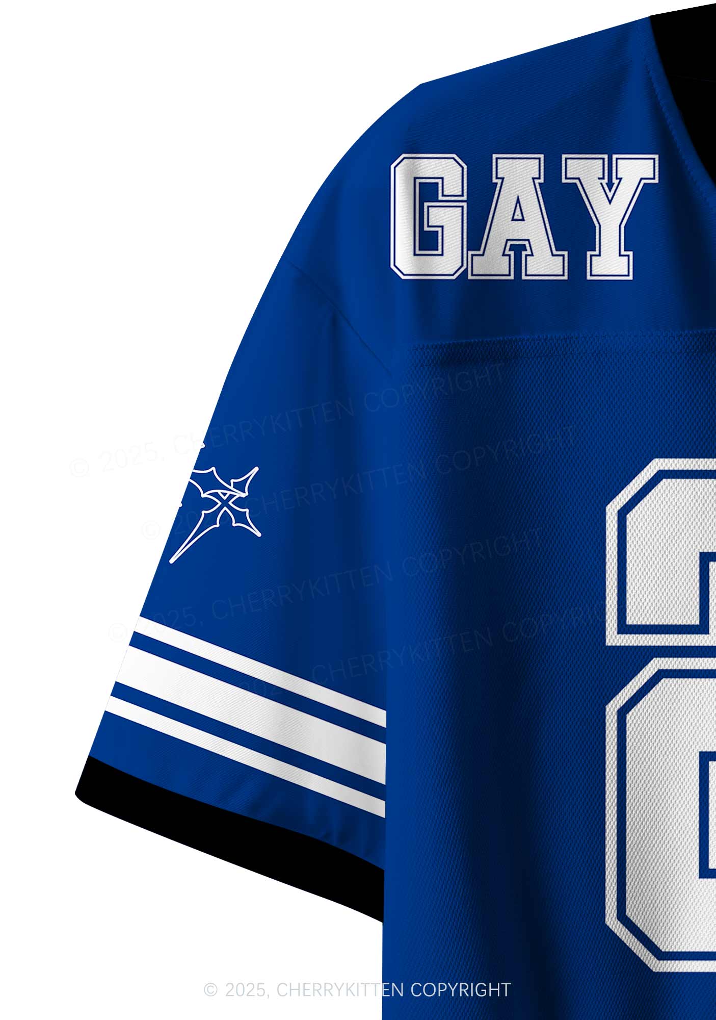 Custom Blue Gay Son Pride Y2K Crop Sport Jersey Shirts Cherrykitten