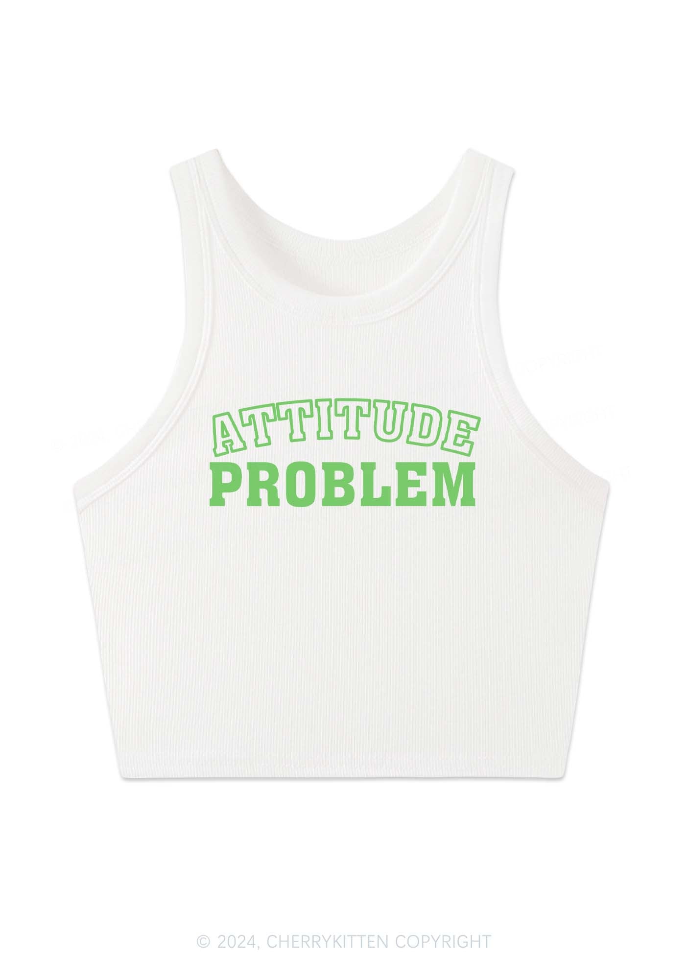 Attitude Problem Y2K Crop Tank Top Cherrykitten