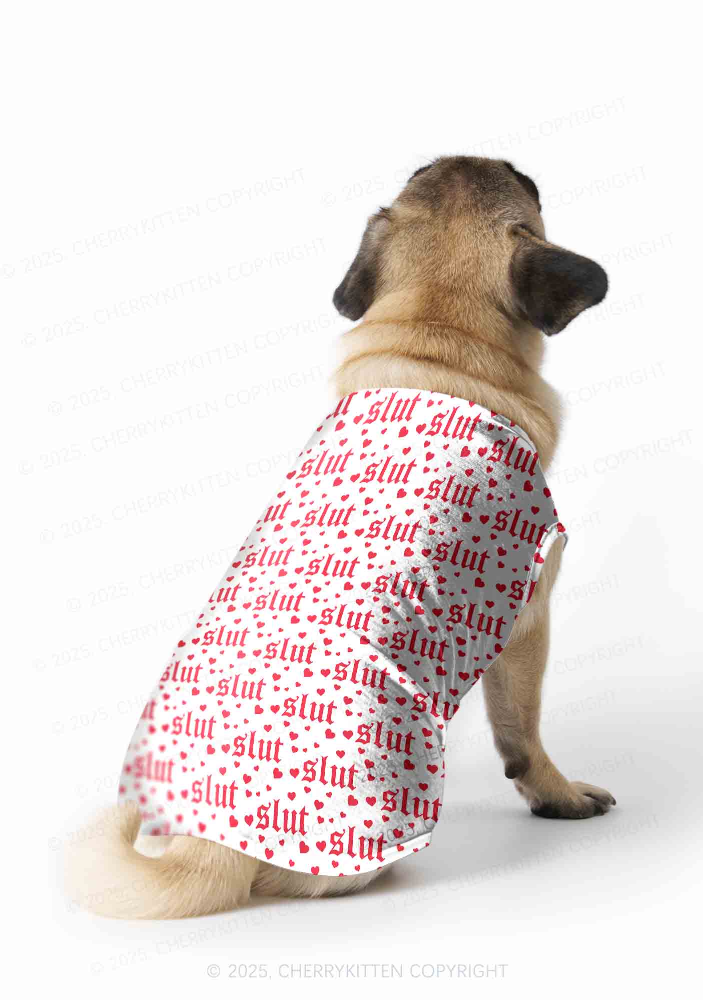 Slxt Red Heart Y2K Pet Tank Top Cherrykitten