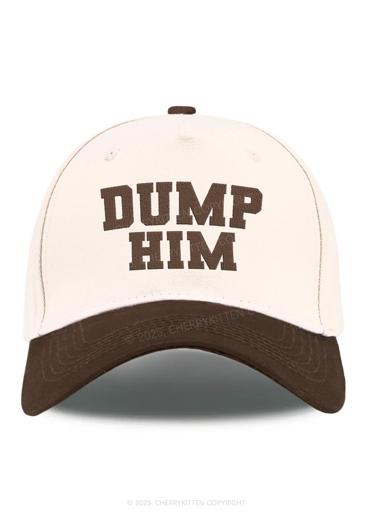 Embroidered Dump Him Y2K Color Block Baseball Cap Cherrykitten