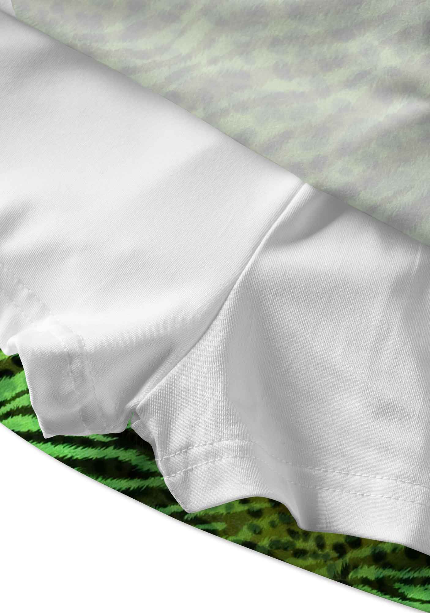 Green Zebra Leopard Pattern St Patricks Y2K Print Mini Skirt Cherrykitten