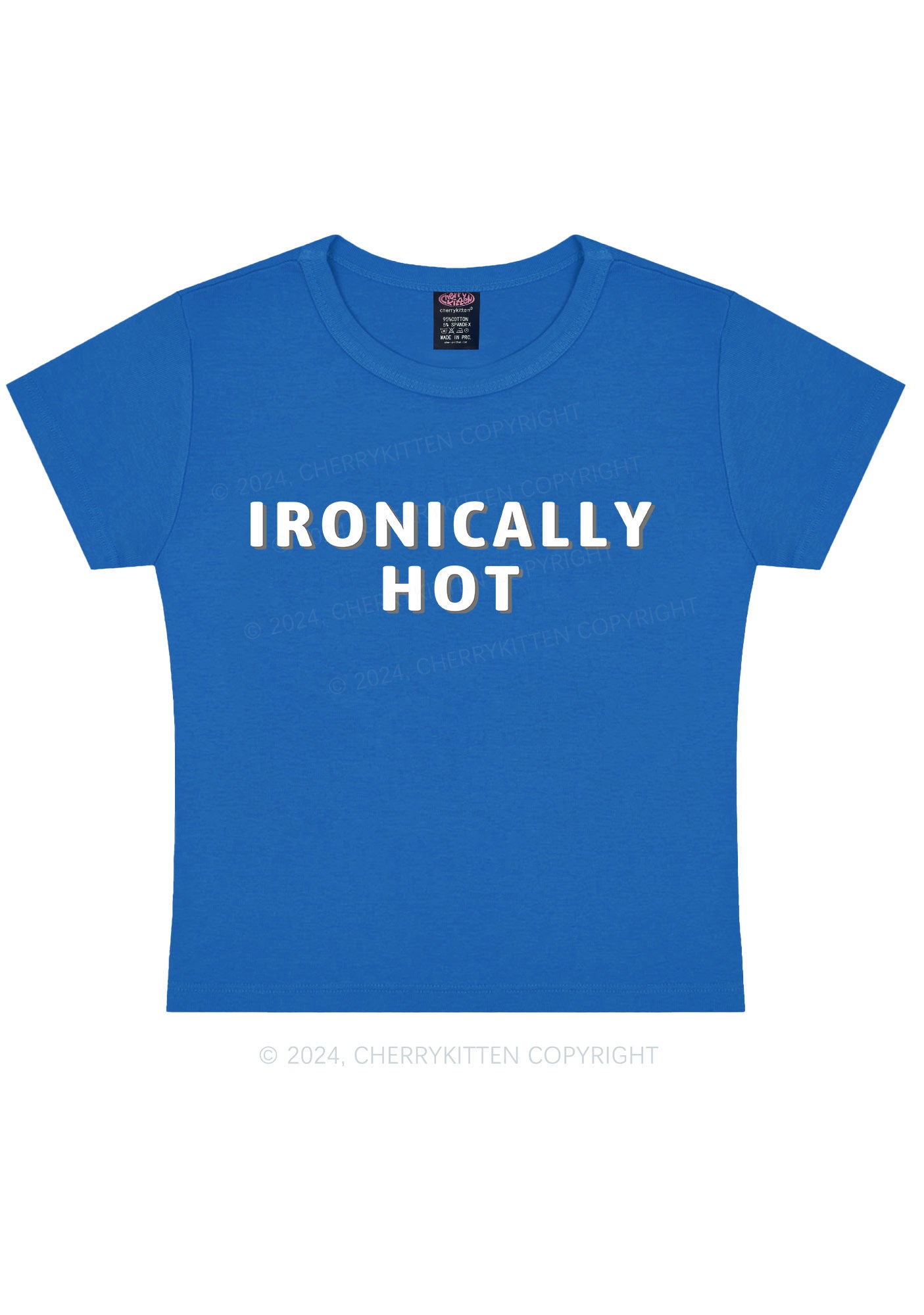 Ironically Hot Y2k Baby Tee