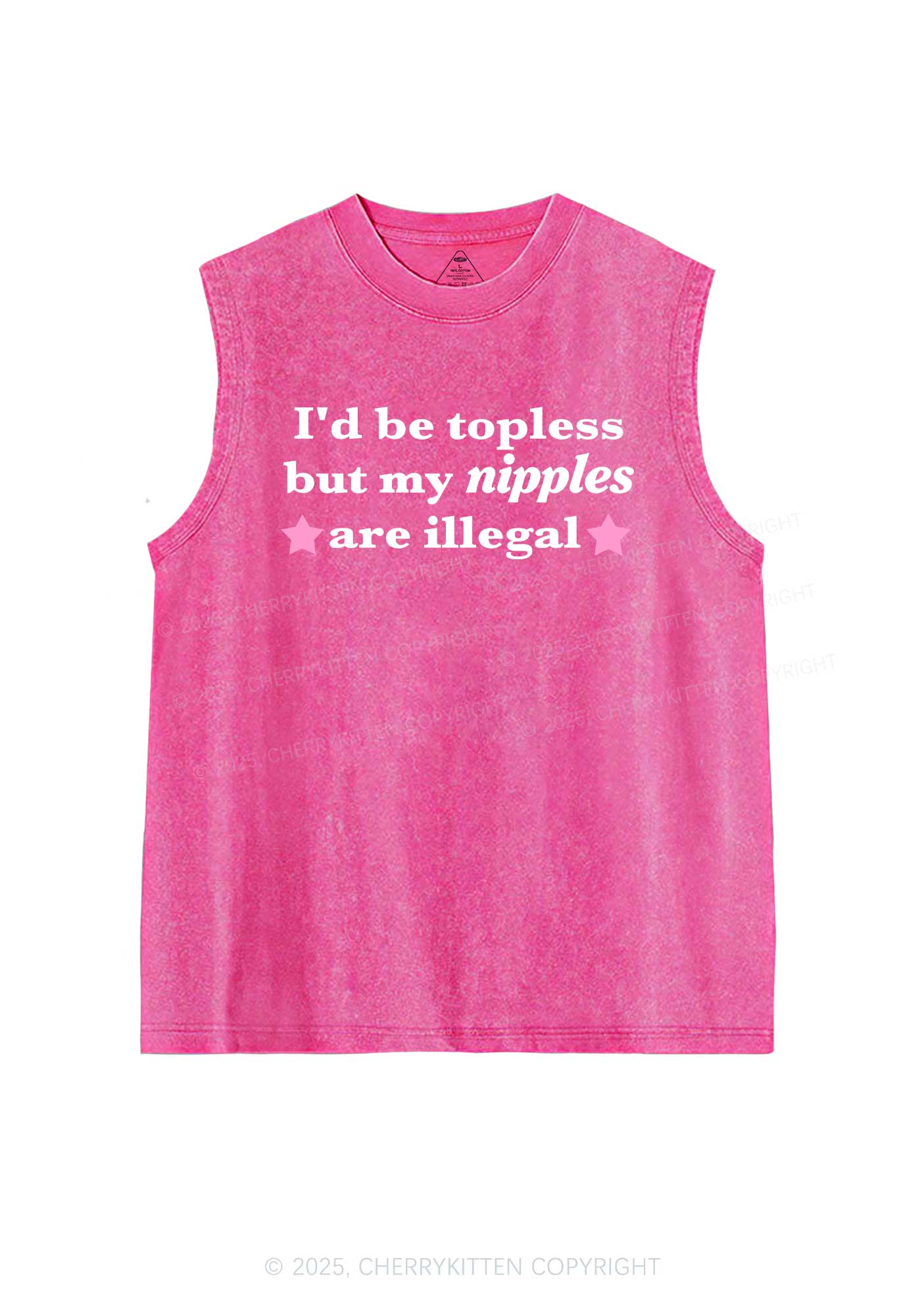 Nixxles Are Illegal Y2K Washed Muscle Tank Cherrykitten