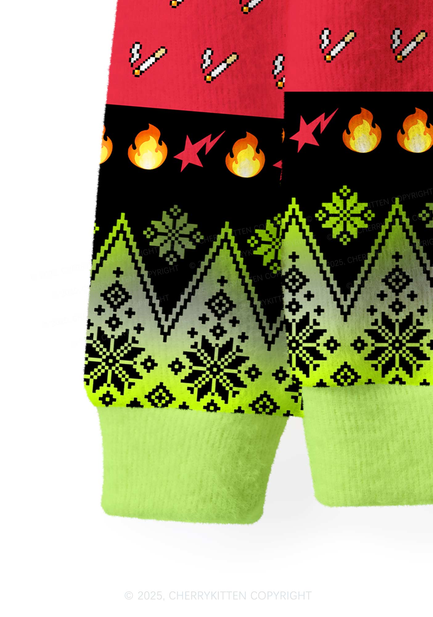 Which One Stole Lighter Y2K Christmas Cardigan Knit Sweatshirt Cherrykitten