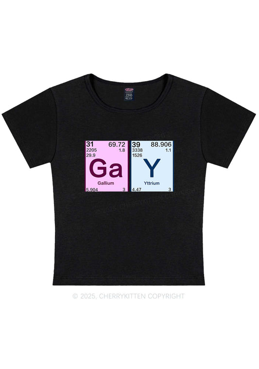 Gay Periodic Table Elements Pride Y2K Baby Tee Cherrykitten