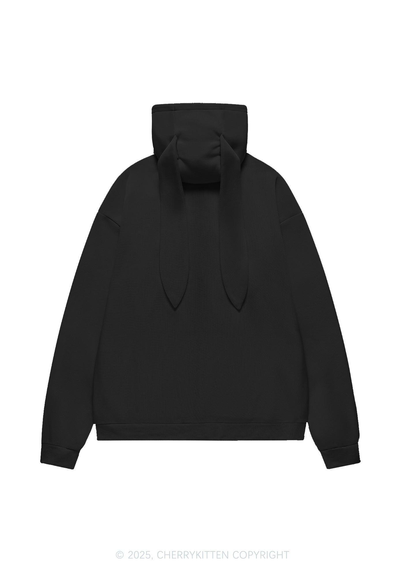 Oval Freak Y2K Bunny Ear Zip Hoodie Cherrykitten