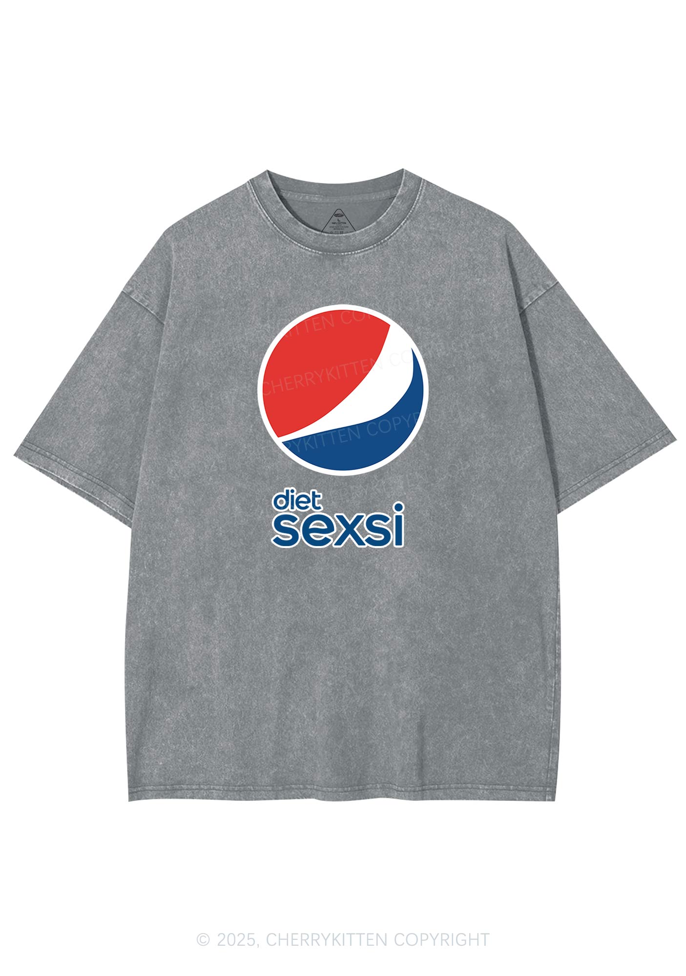 Diet Sexsi Y2K Shirts Washed Tee Cherrykitten