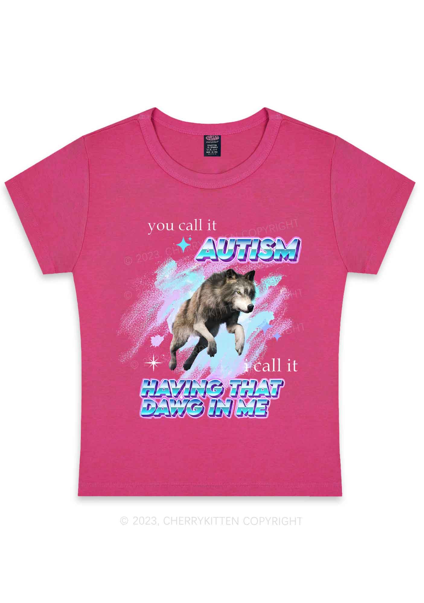 Curvy I Have That DAWG In Me Y2K Baby Tee Cherrykitten