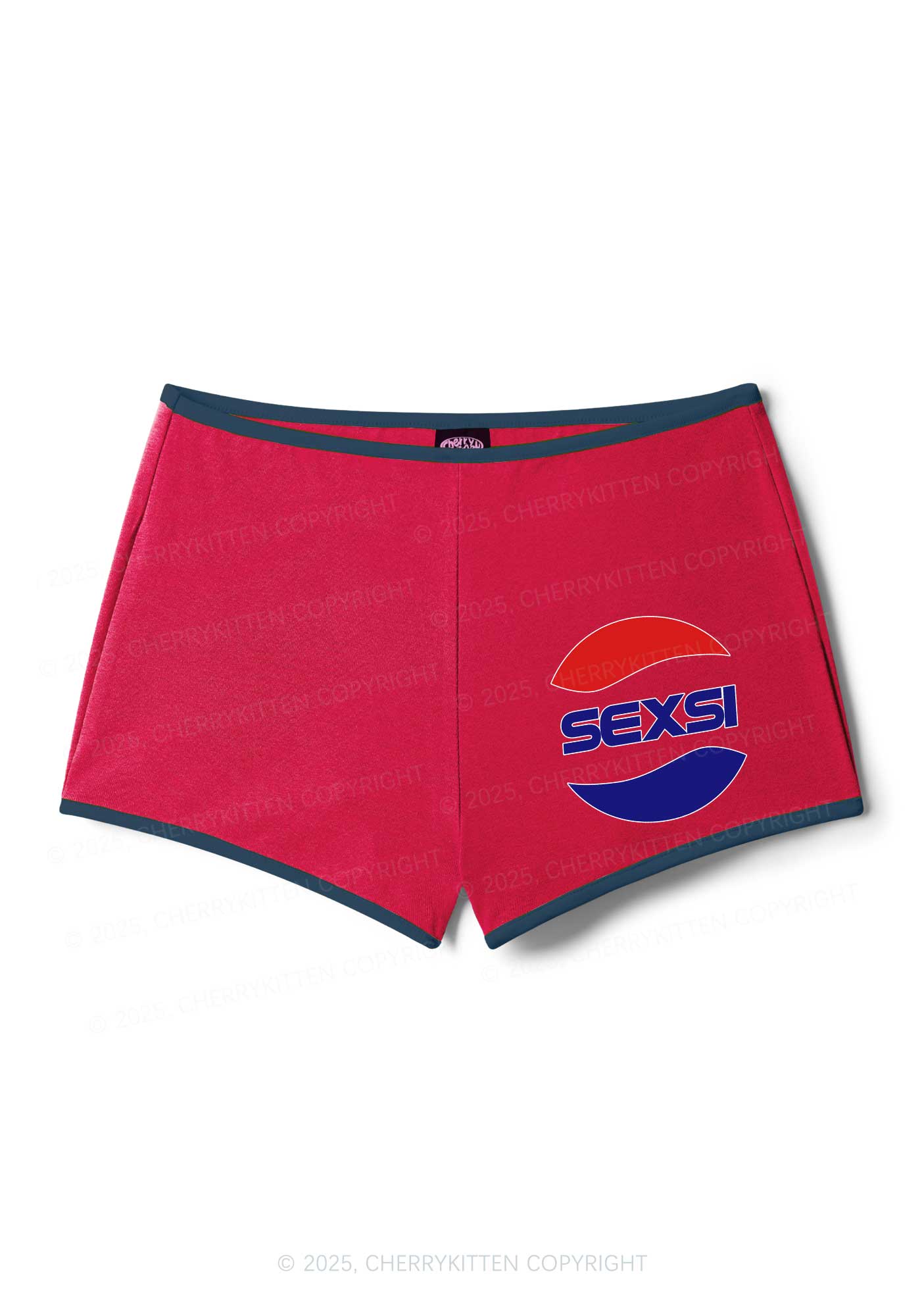 Red Blue Sexsi Y2K Booty Shorts Cherrykitten