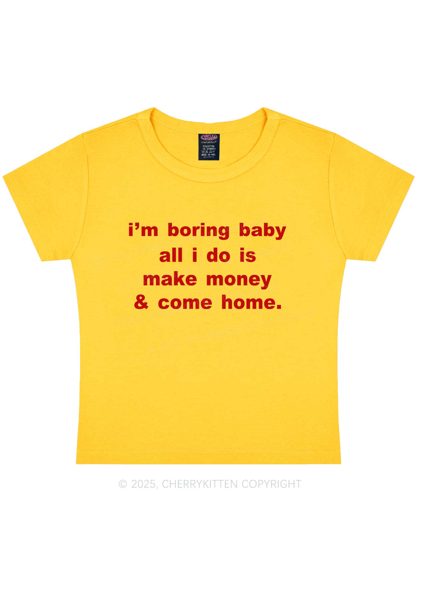Im Boring Baby Y2K Baby Tee Cherrykitten