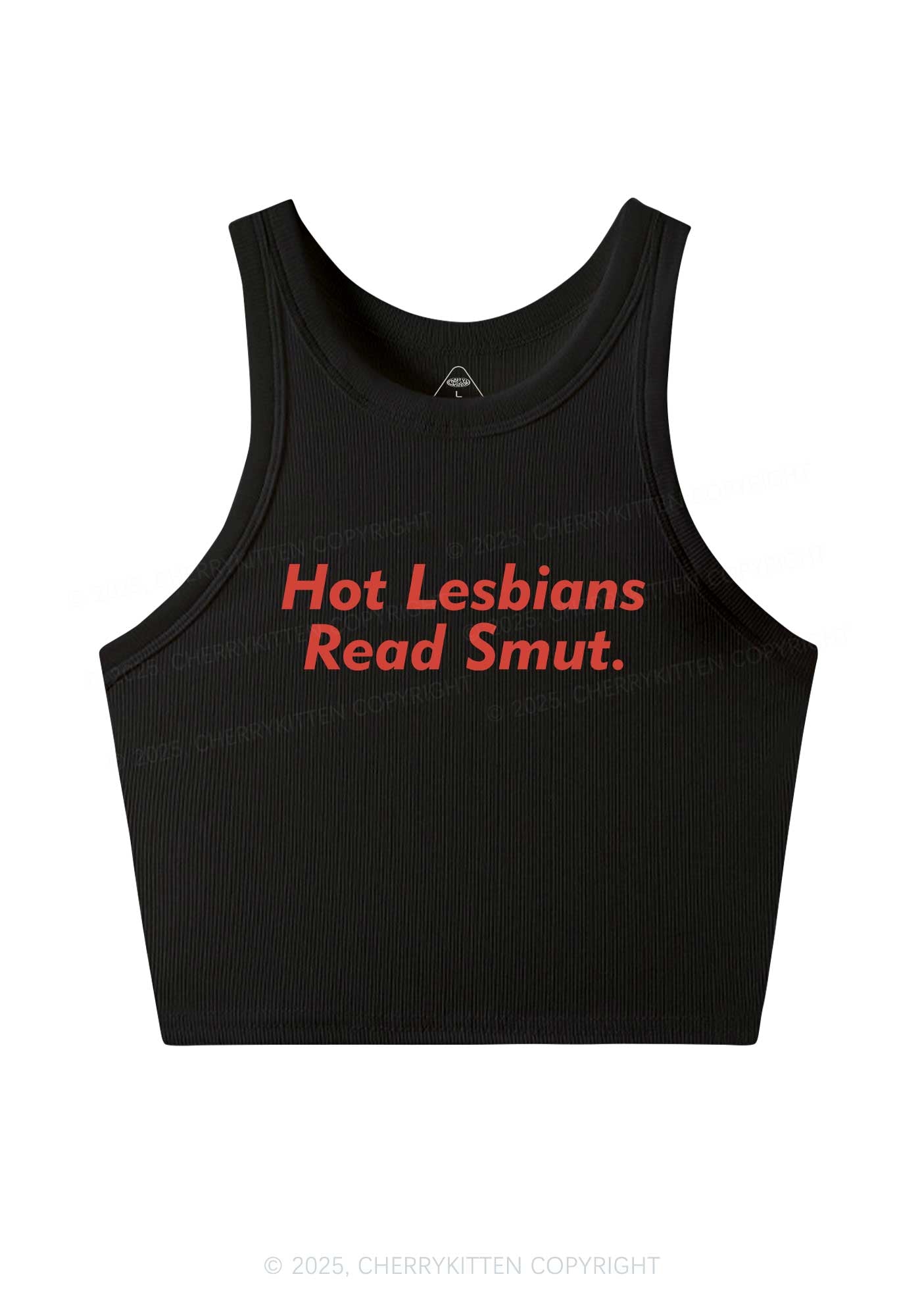 Hot Lesbians Read Smxt Y2K Crop Tank Top Cherrykitten