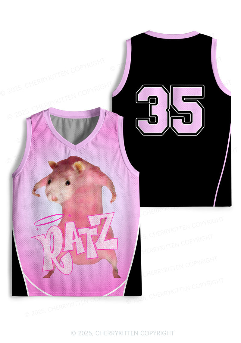 Custom Black Ratz Y2K Sport Jersey Tank Cherrykitten