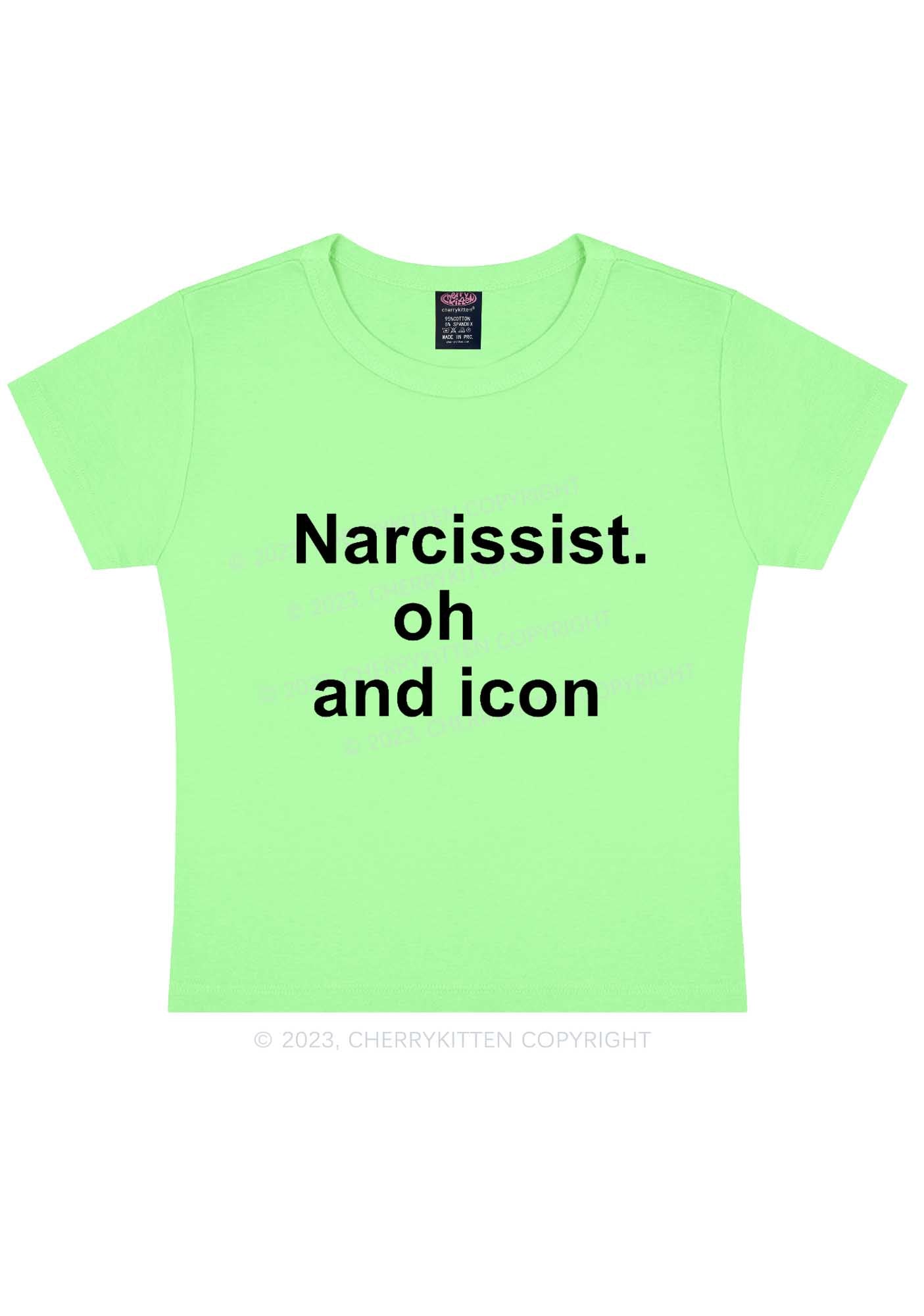 Narcissist Icon Y2K Baby Tee Cherrykitten