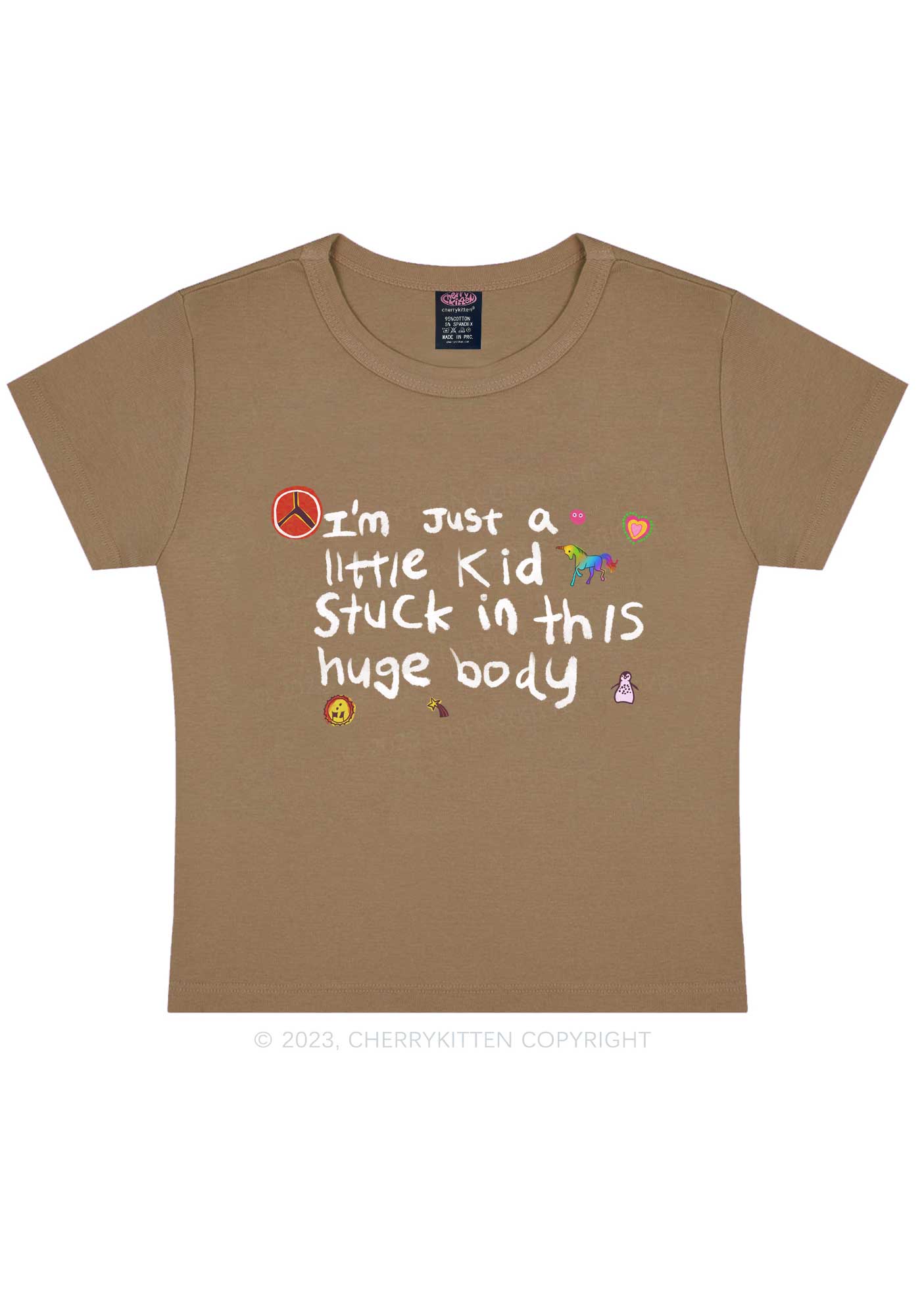 Stuck In Huge Body Y2K Baby Tee Cherrykitten