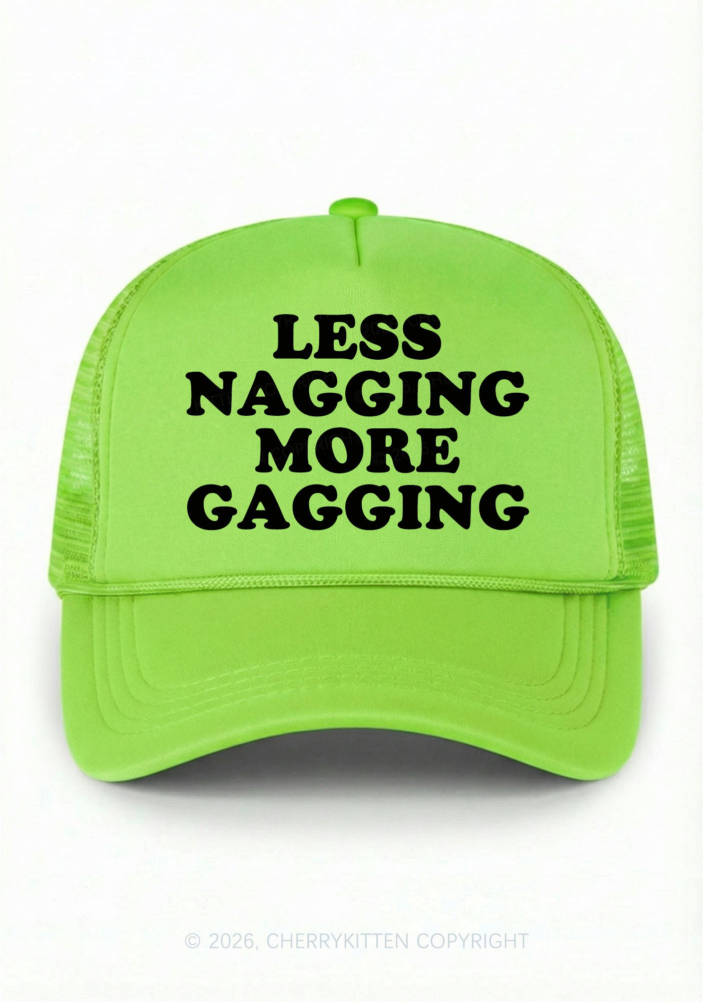 Less Nagging More Gagging Y2K Trucker Hat Cherrykitten
