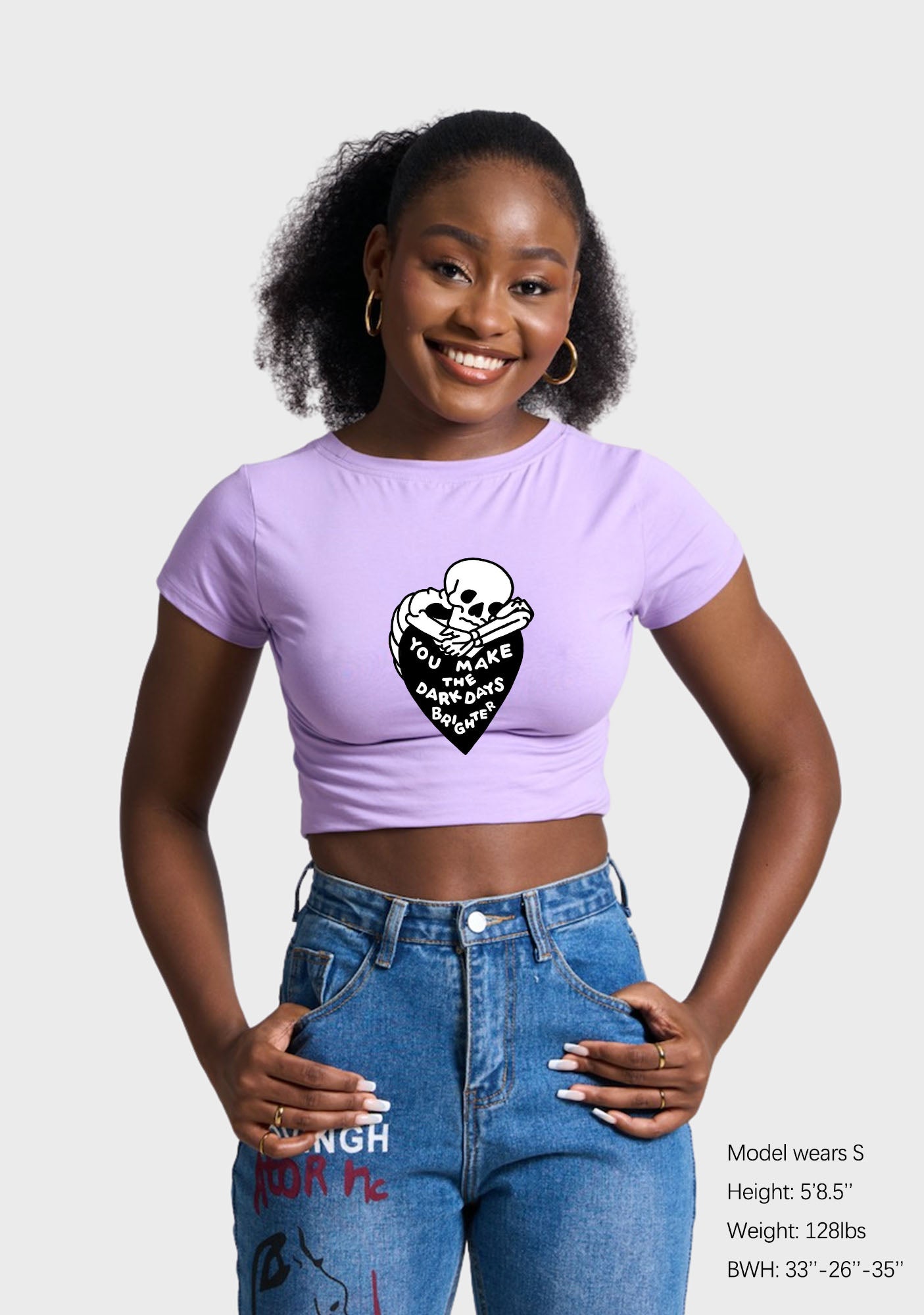 You Make The Dark Days Brighter Y2K Baby Tee