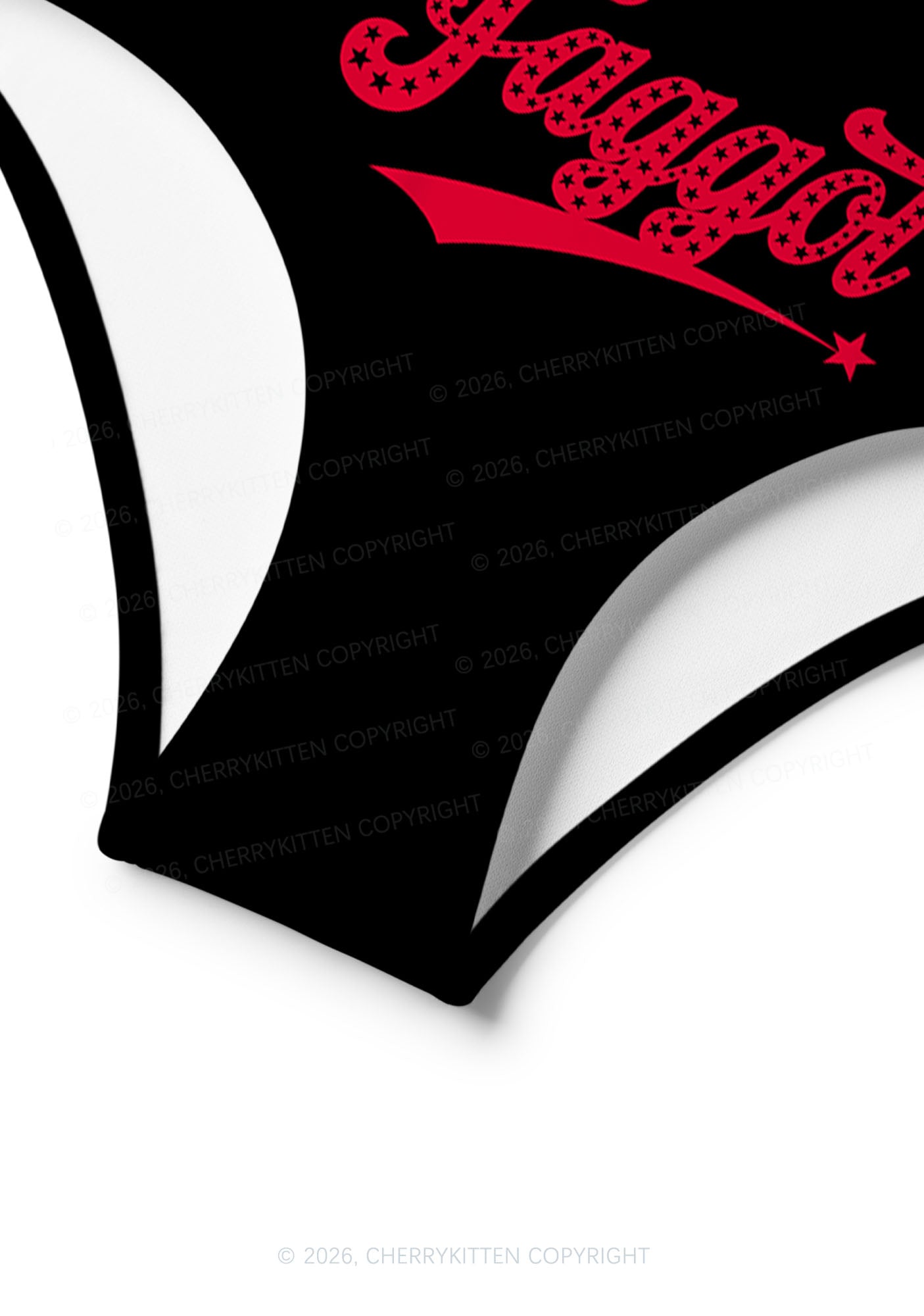 Red Star Faggot Pride Y2K Print Bikini Set Cherrykitten