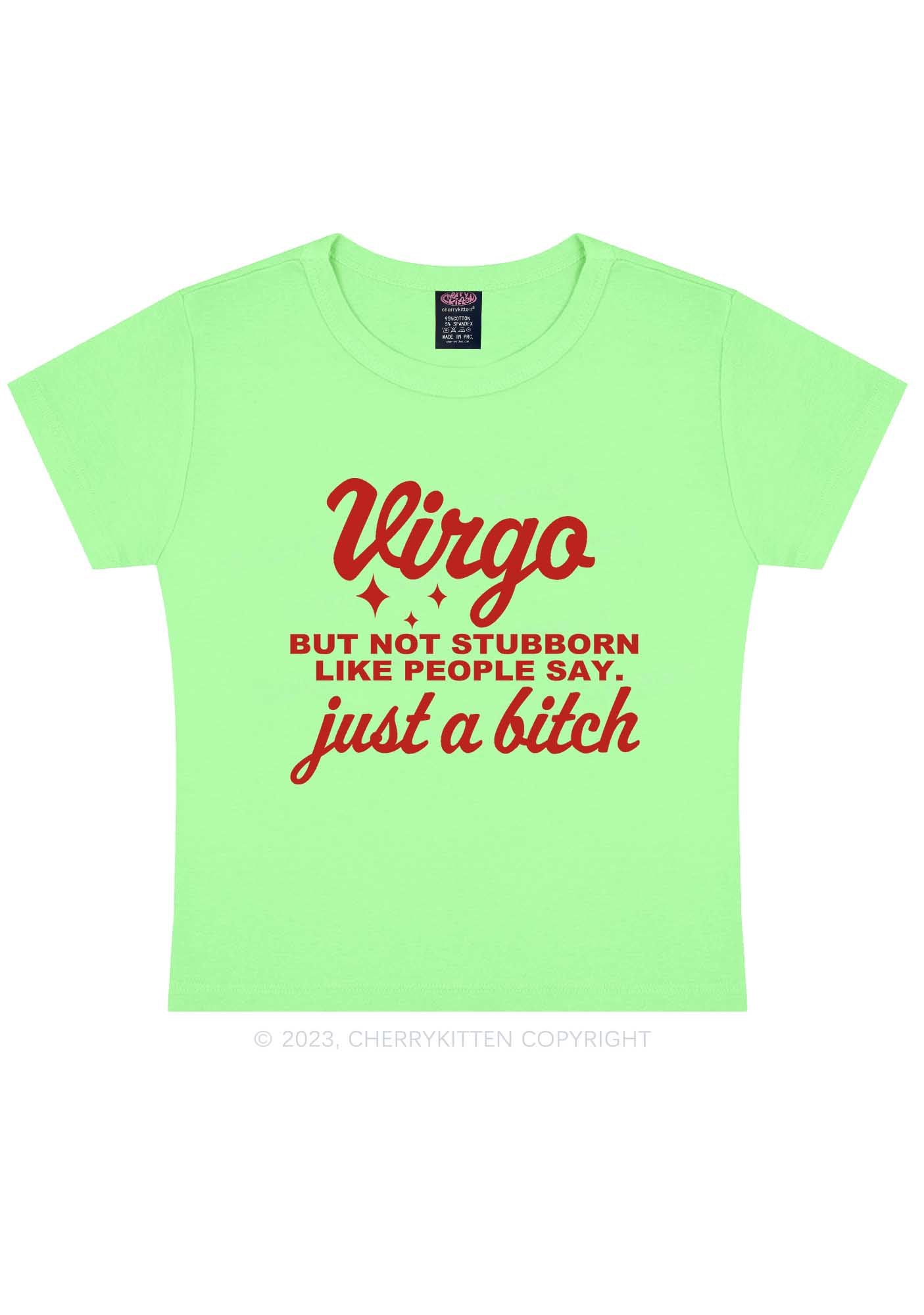 Virgo Just A Bixxh Y2K Baby Tee Cherrykitten