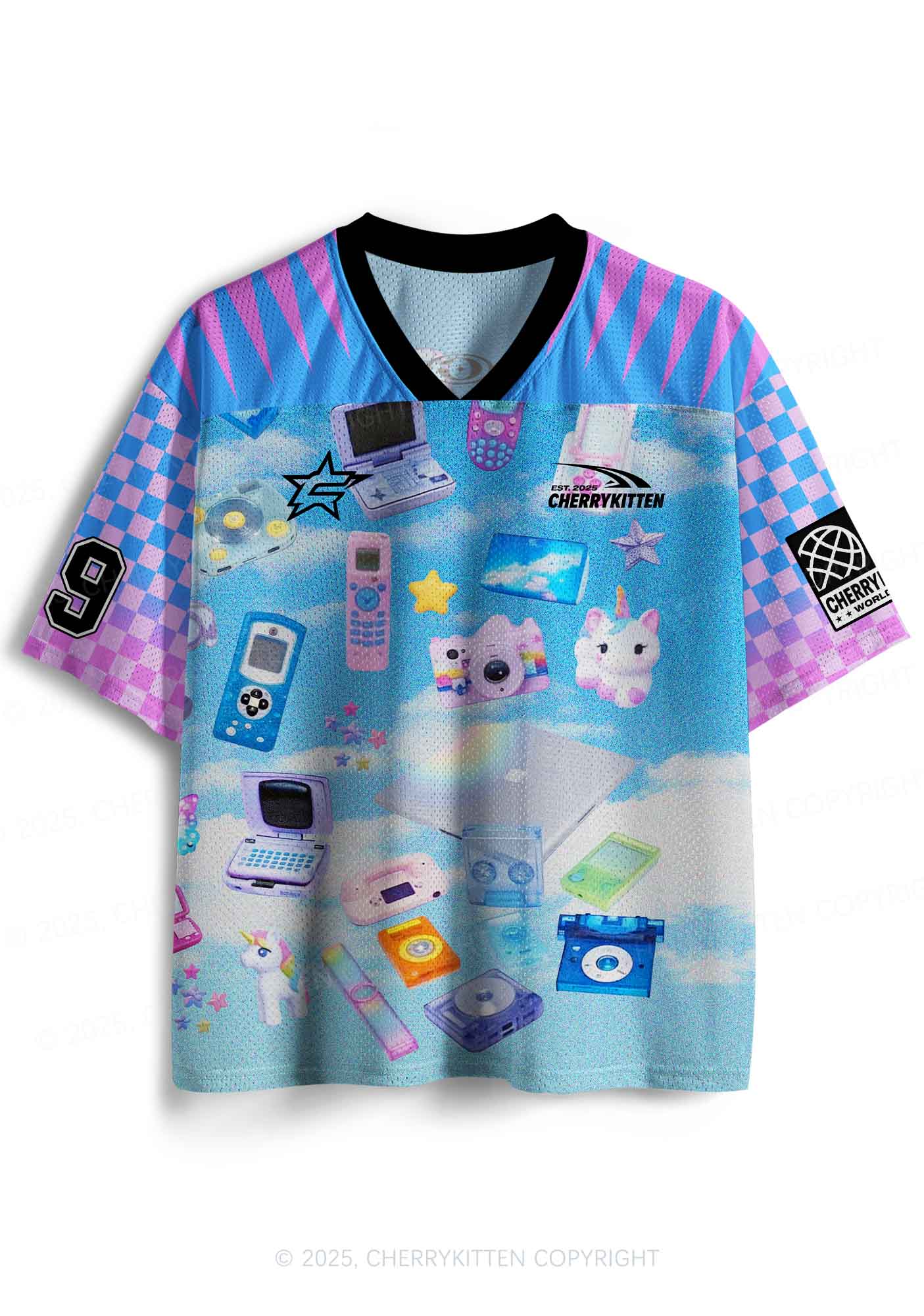 Custom Punk Digital Y2K Sport Jersey Shirts Cherrykitten