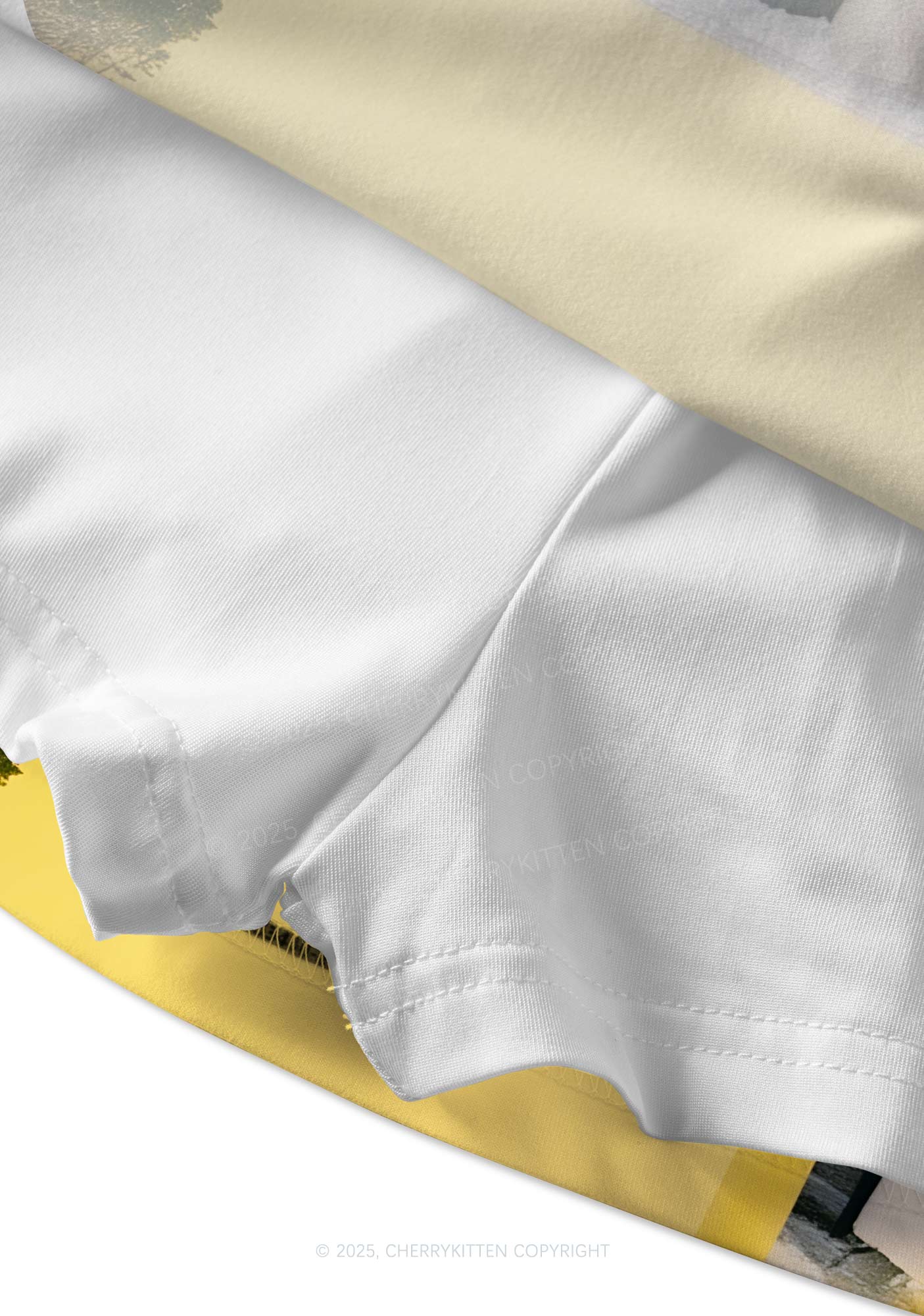 Snow Cat Y2K Print Mini Skirt Cherrykitten