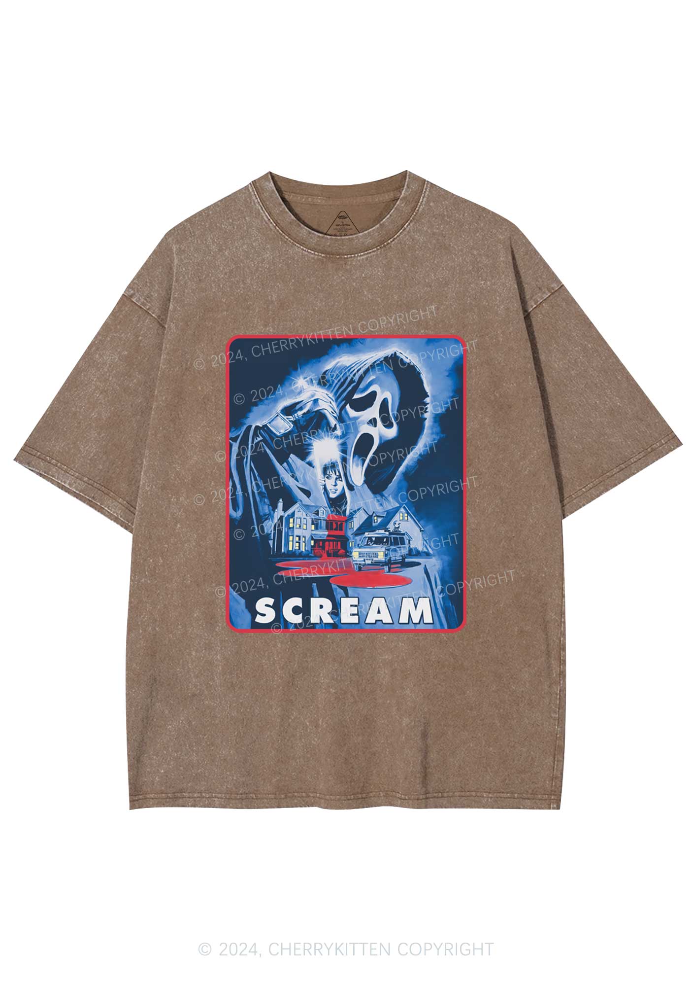 Scream Halloween Y2K Washed Tee Cherrykitten