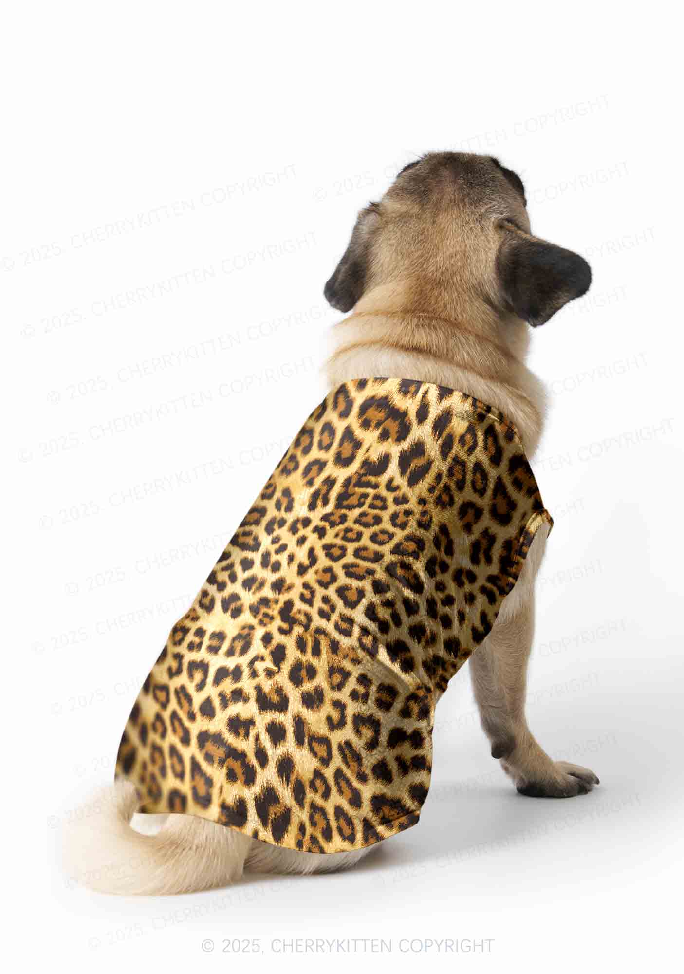 Brown Leopard Y2K Pet Tank Top Cherrykitten