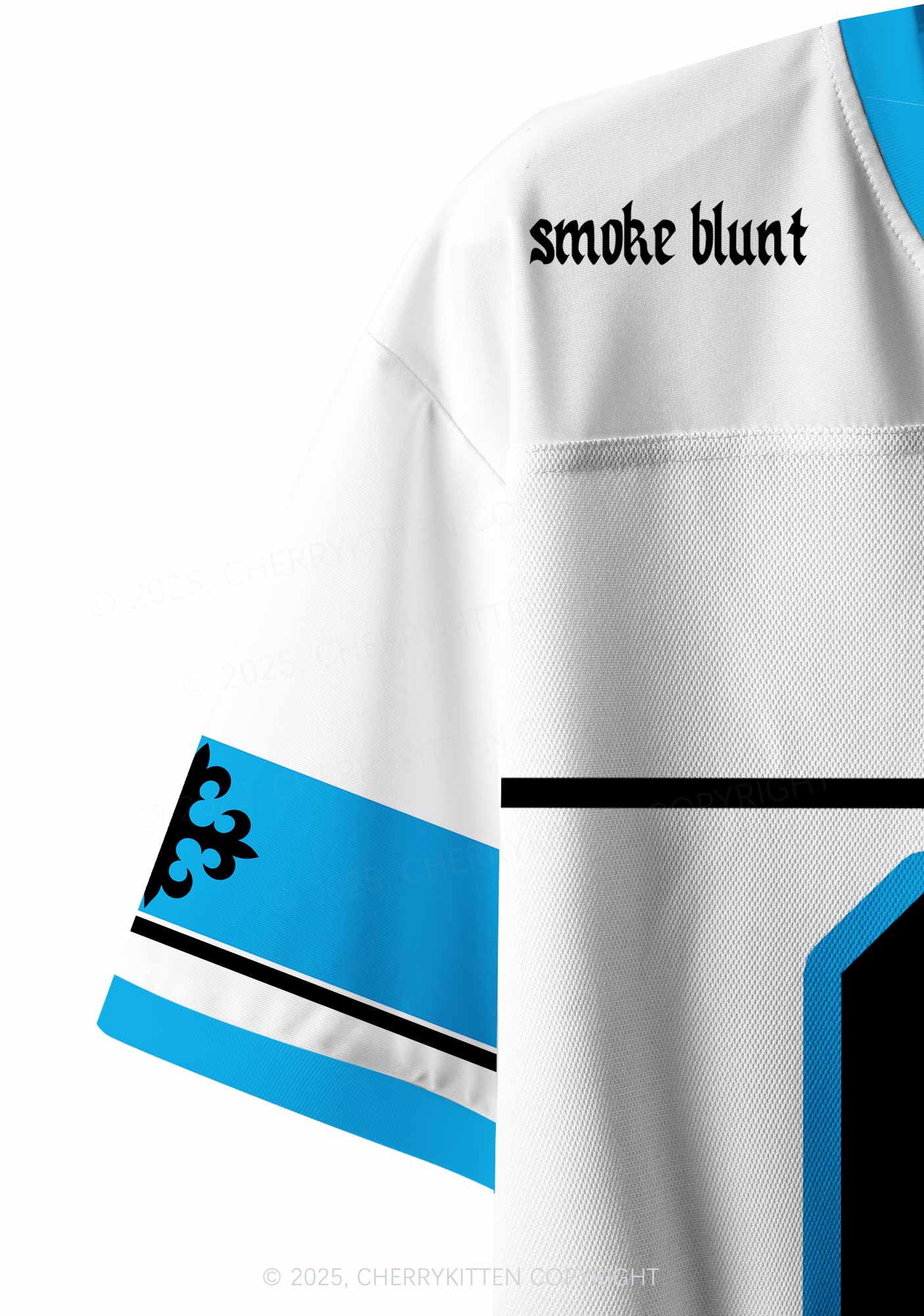 Custom Smoke Blunt Y2K Crop Sport Jersey Shirts Cherrykitten