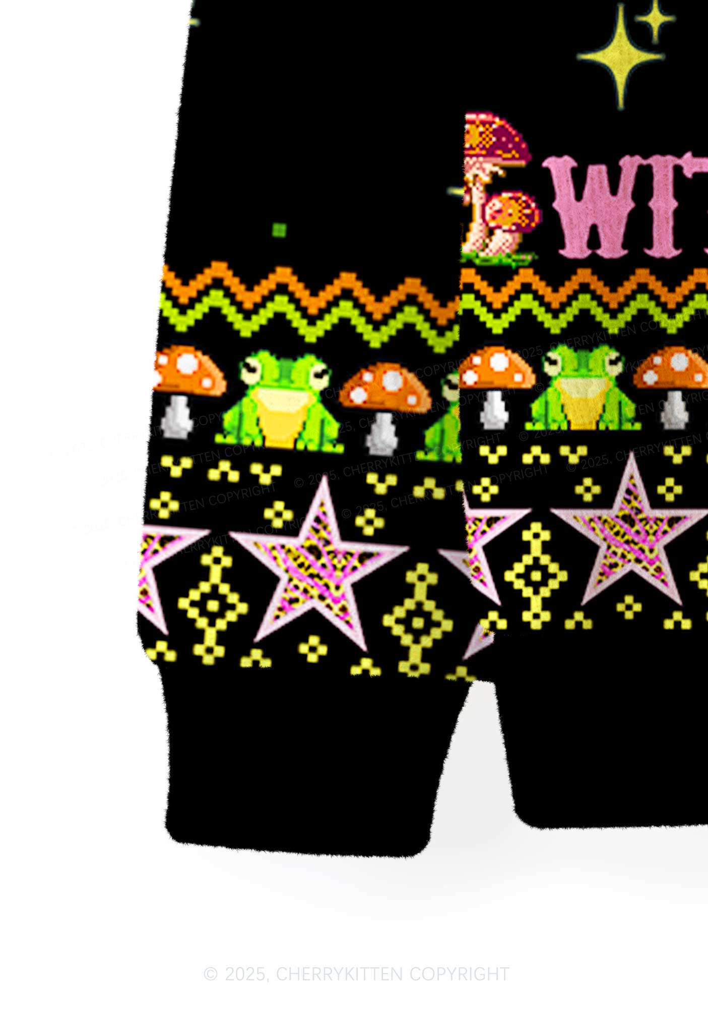 Tism Rizz Frog Y2K Christmas Cardigan Knit Sweatshirt Cherrykitten