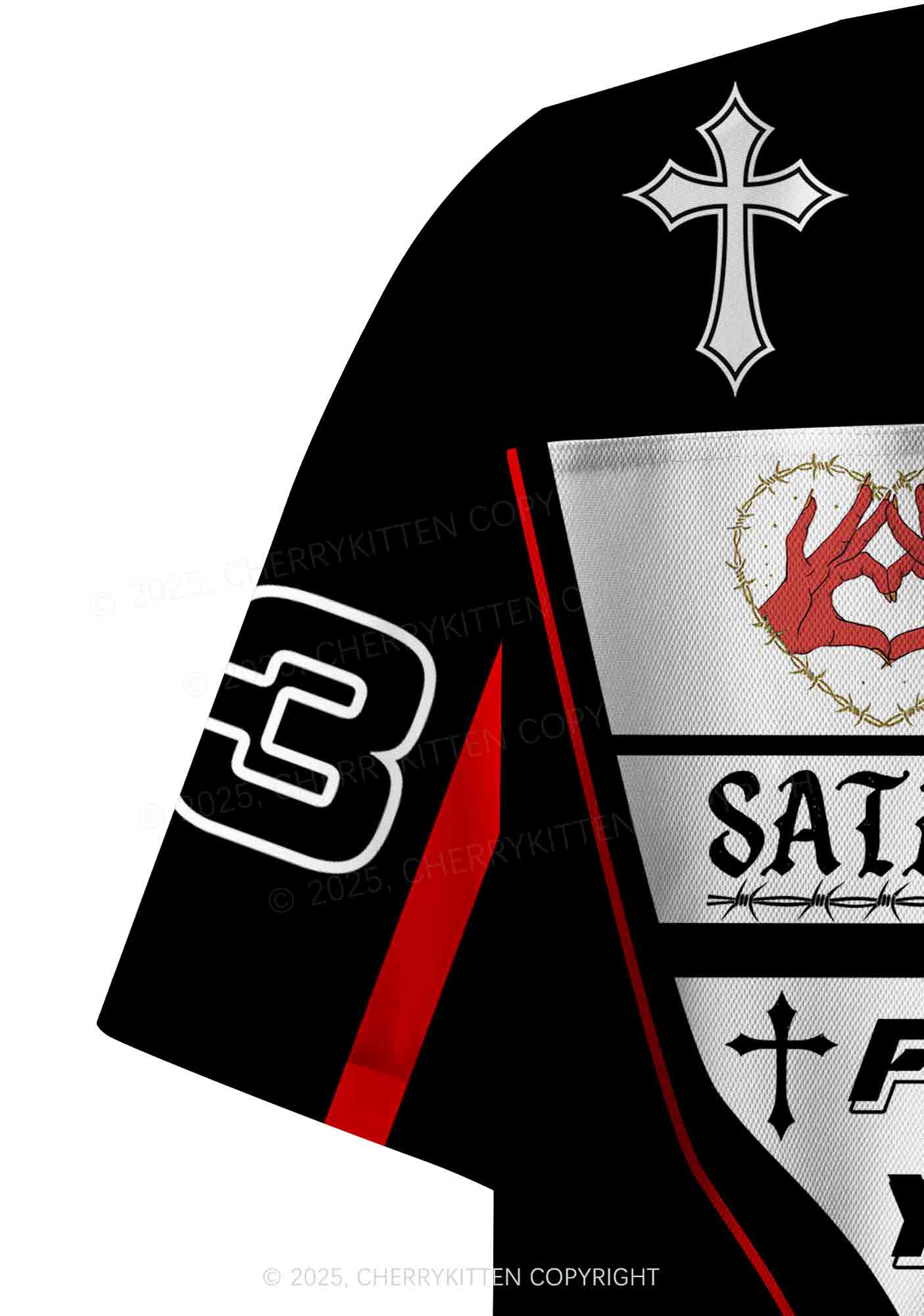 Halloween Custom Satan Loves Y2K Crop Sport Jersey Shirts Cherrykitten