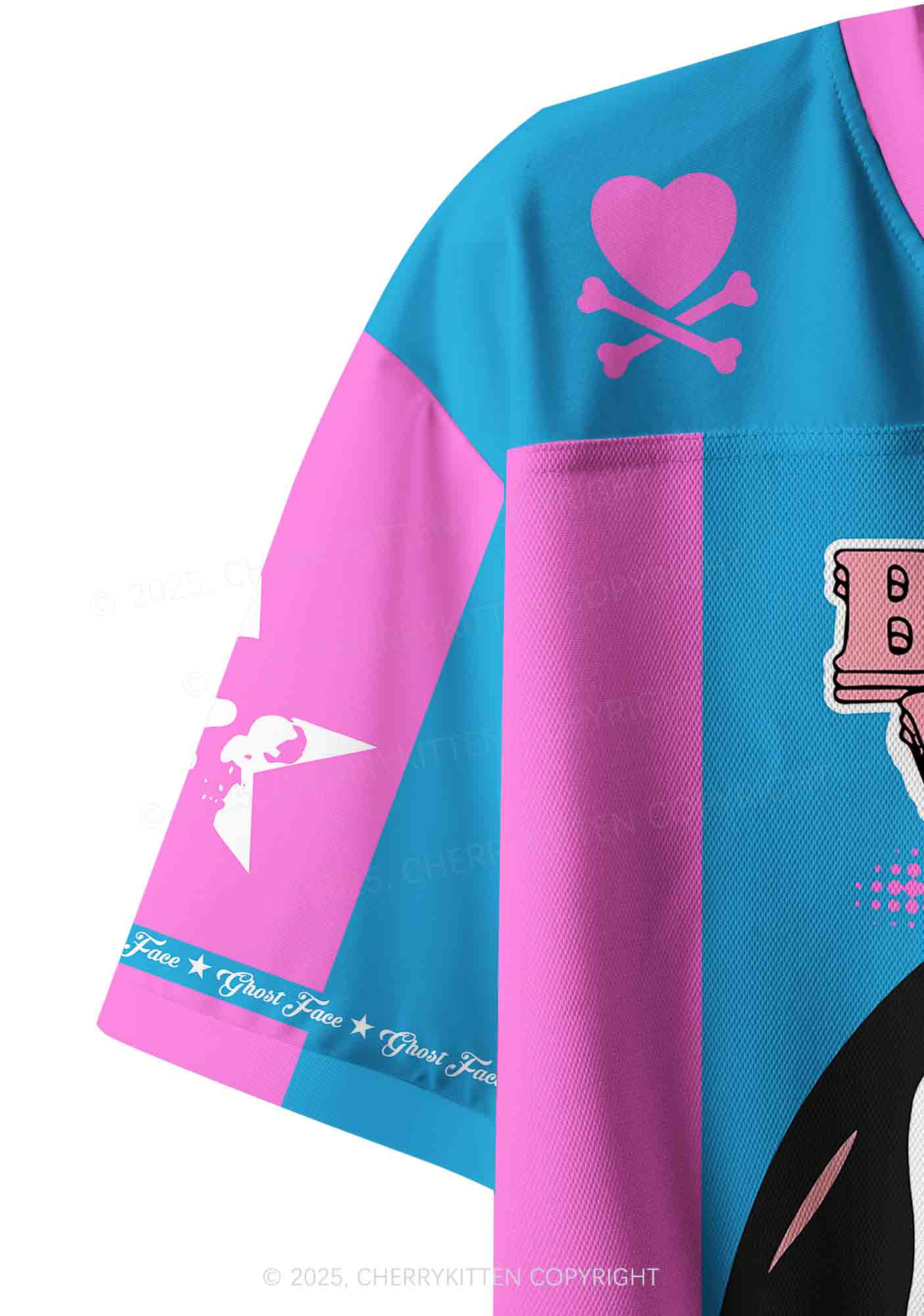 Custom Halloween Skeleton Boo You Hore Y2K Crop Sport Jersey Shirts Cherrykitten