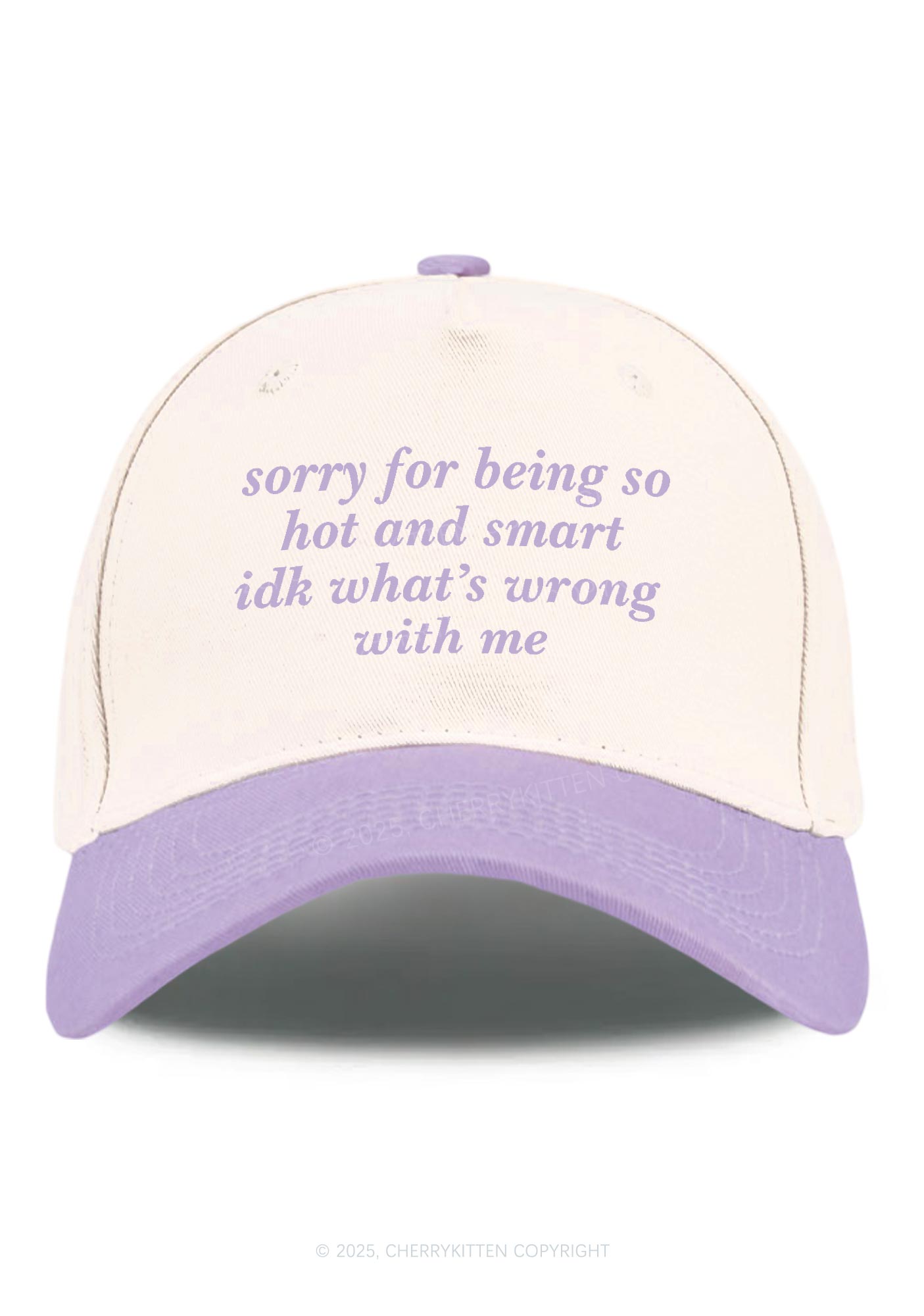 Sorry For Being So Smart Y2K Color Block Baseball Cap Cherrykitten