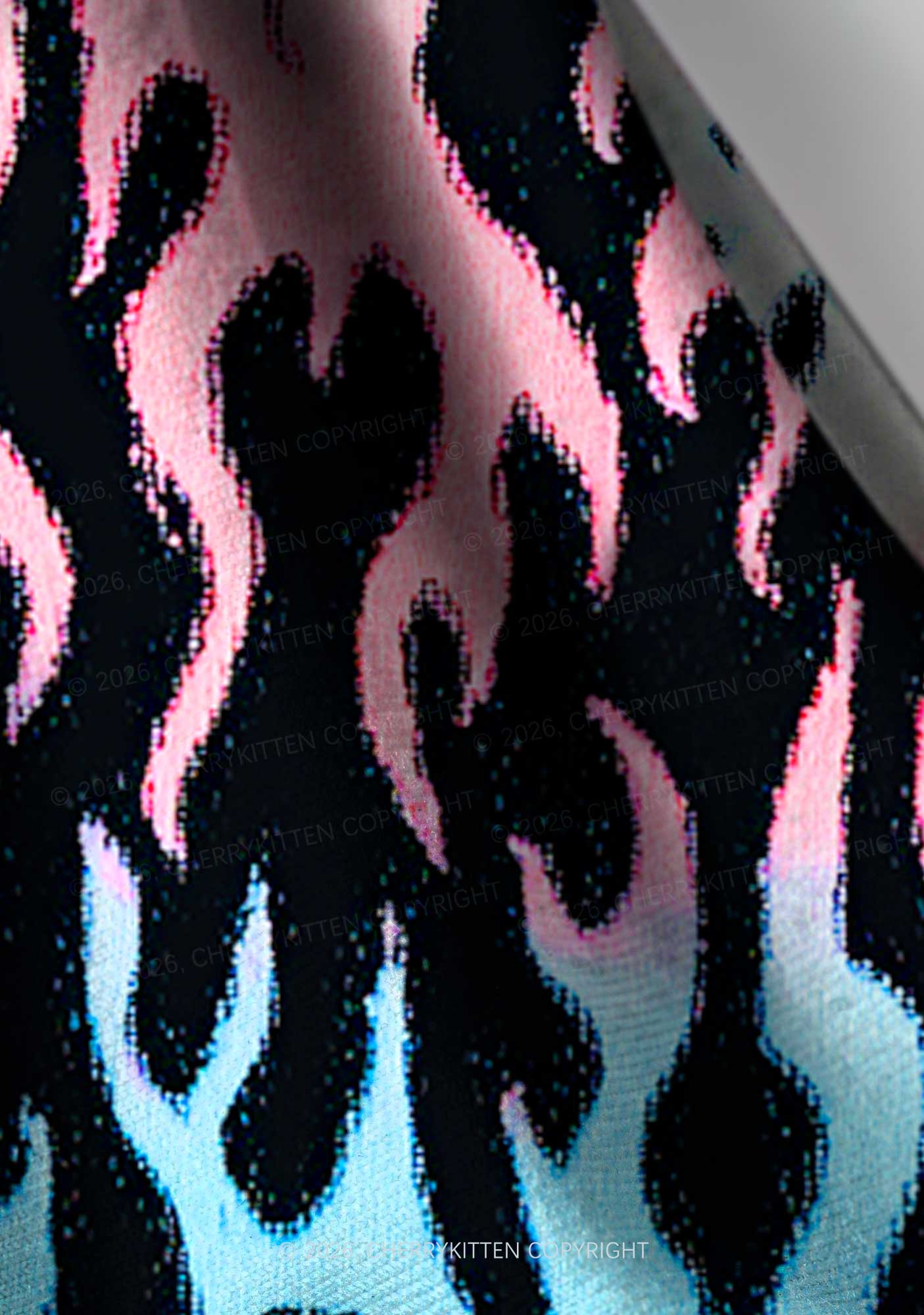Trans Flame Pride Y2K Print Headband Cherrykitten