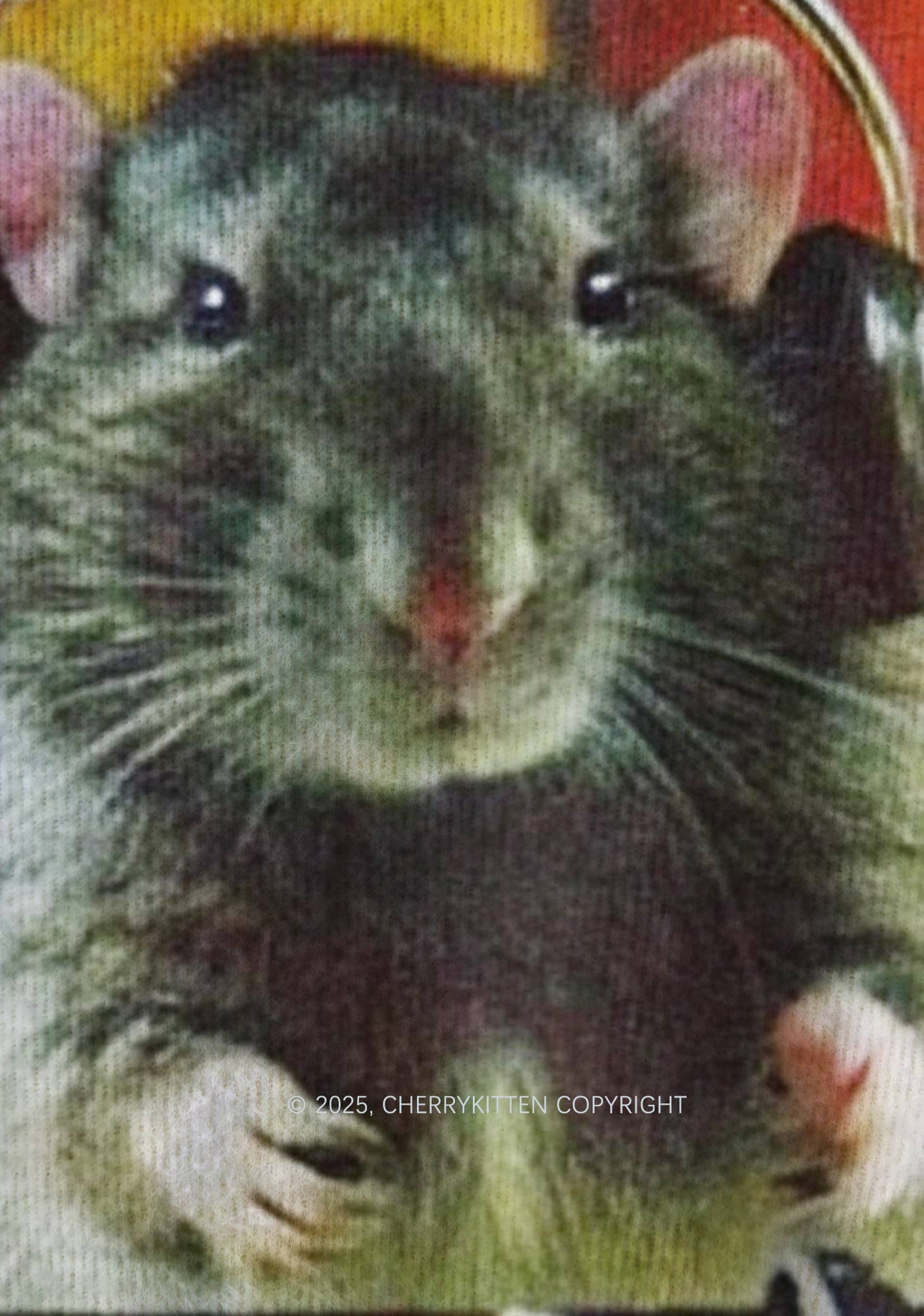 DJ Rat Duck Y2K Christmas Knit Sweatshirt Cherrykitten