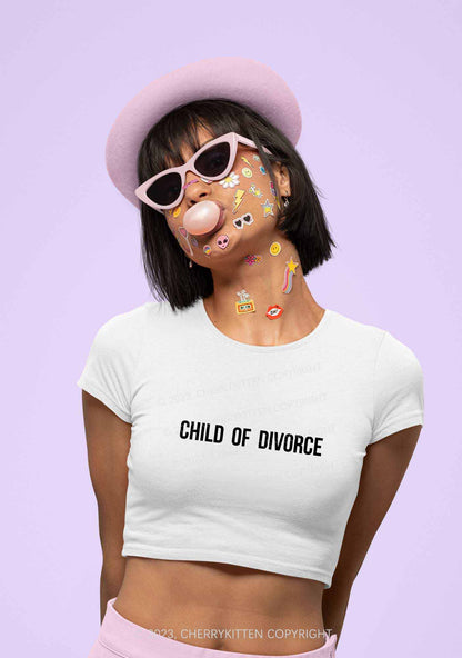 Child Of Divorce Y2K Baby Tee Cherrykitten