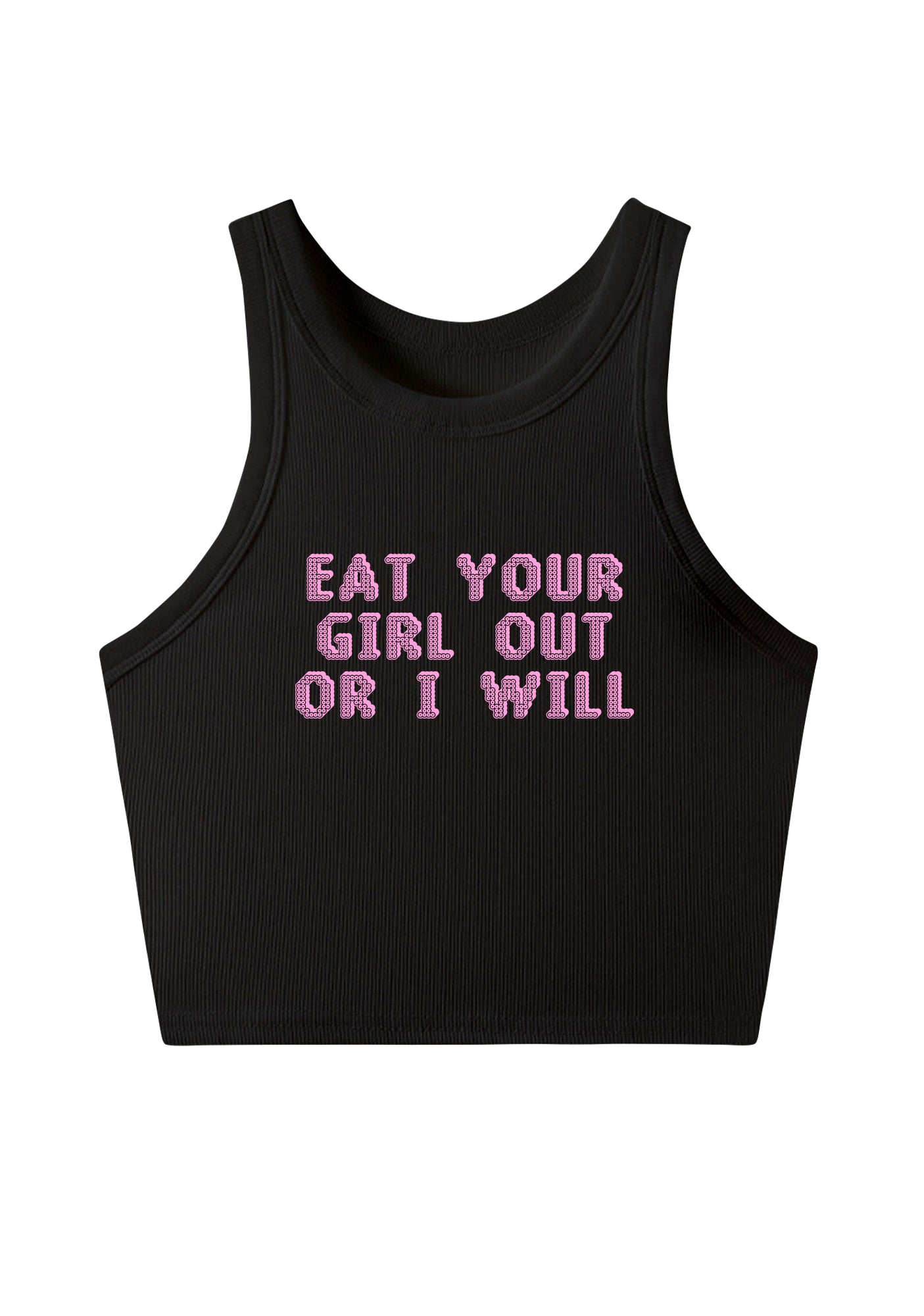 Eat Your Girl Out Y2K Crop Tank Top Cherrykitten