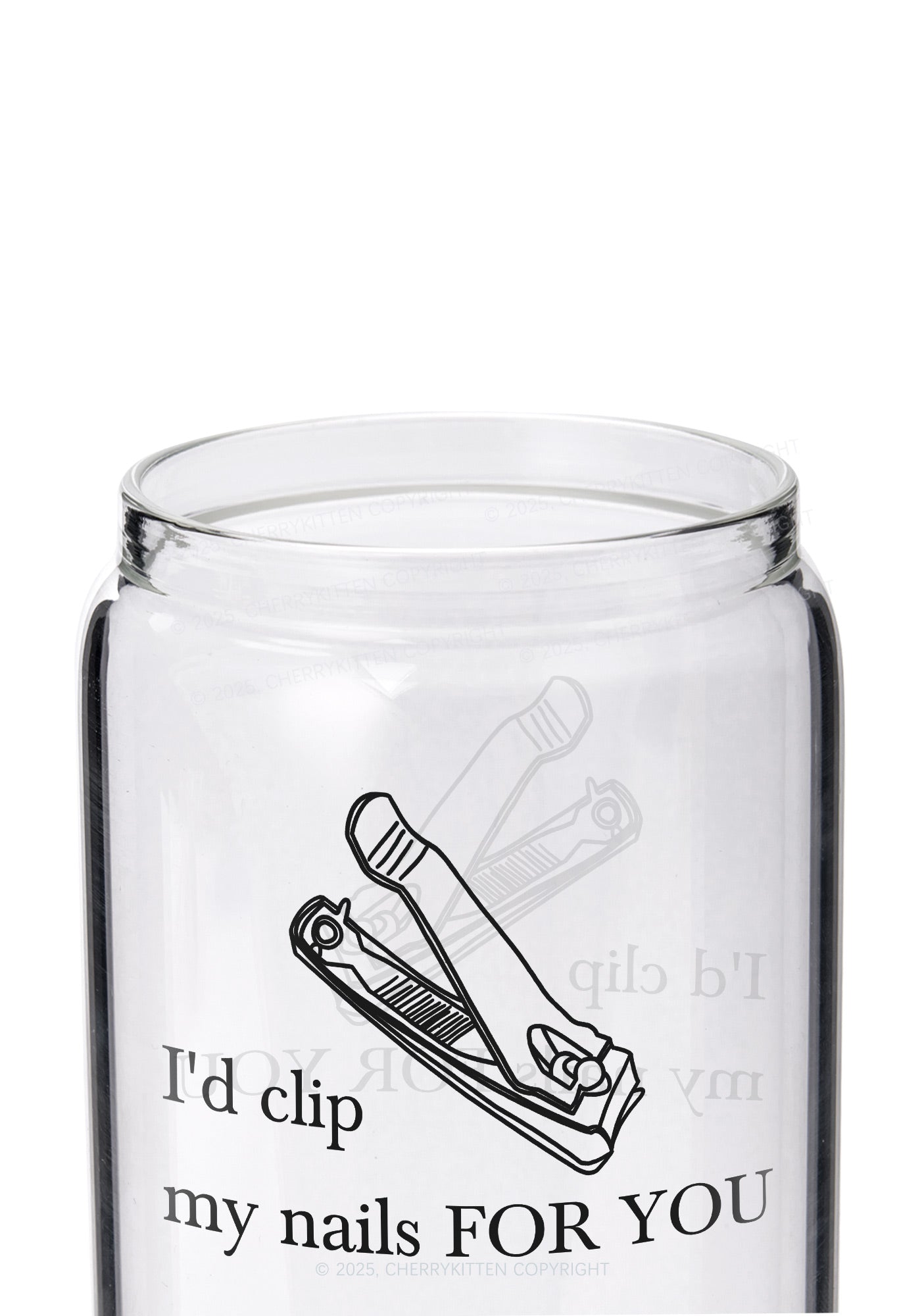 Clip Nails For You Pride Y2K Printed Glass Cup Cherrykitten