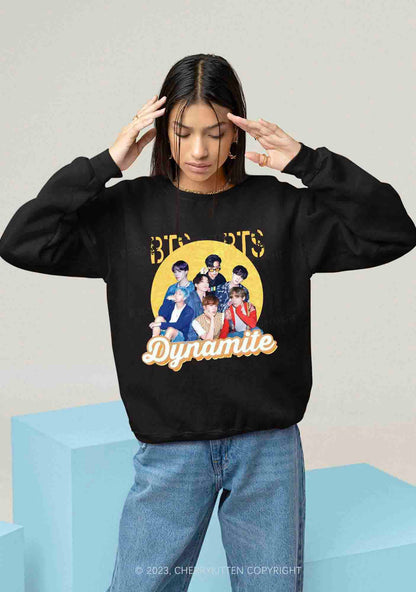 Bangtan Dynamite Kpop Y2K Sweatshirt Cherrykitten