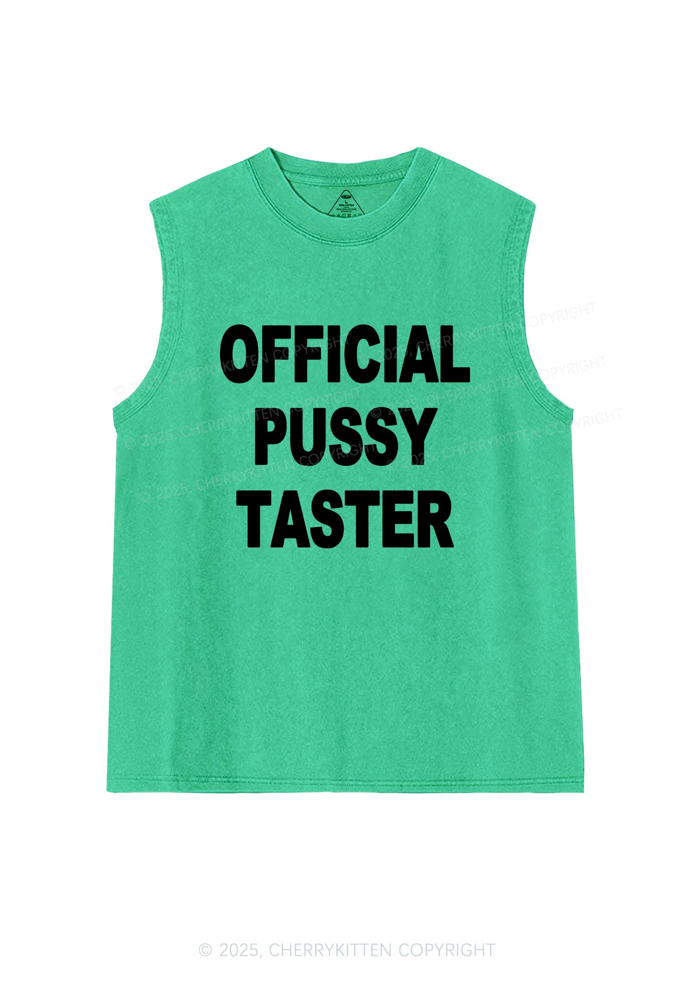 Official Puxxy Taster Y2K Washed Muscle Tank Cherrykitten