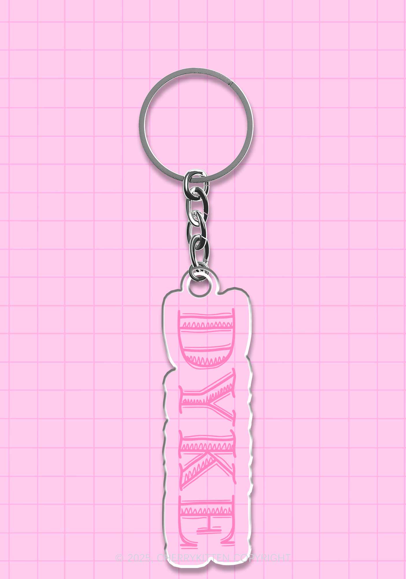 DYKE Pride 1Pc Y2K Keychain Cherrykitten